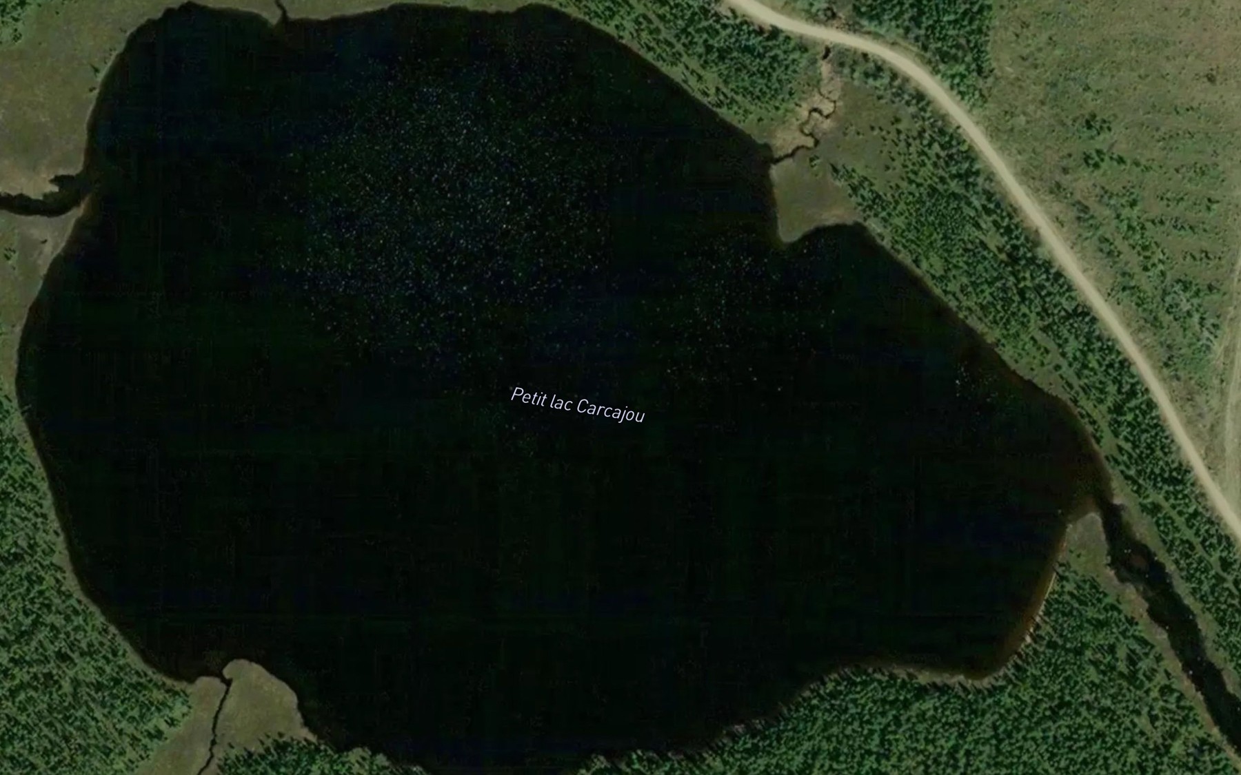 Satellite map of the Petit lac Carcajou