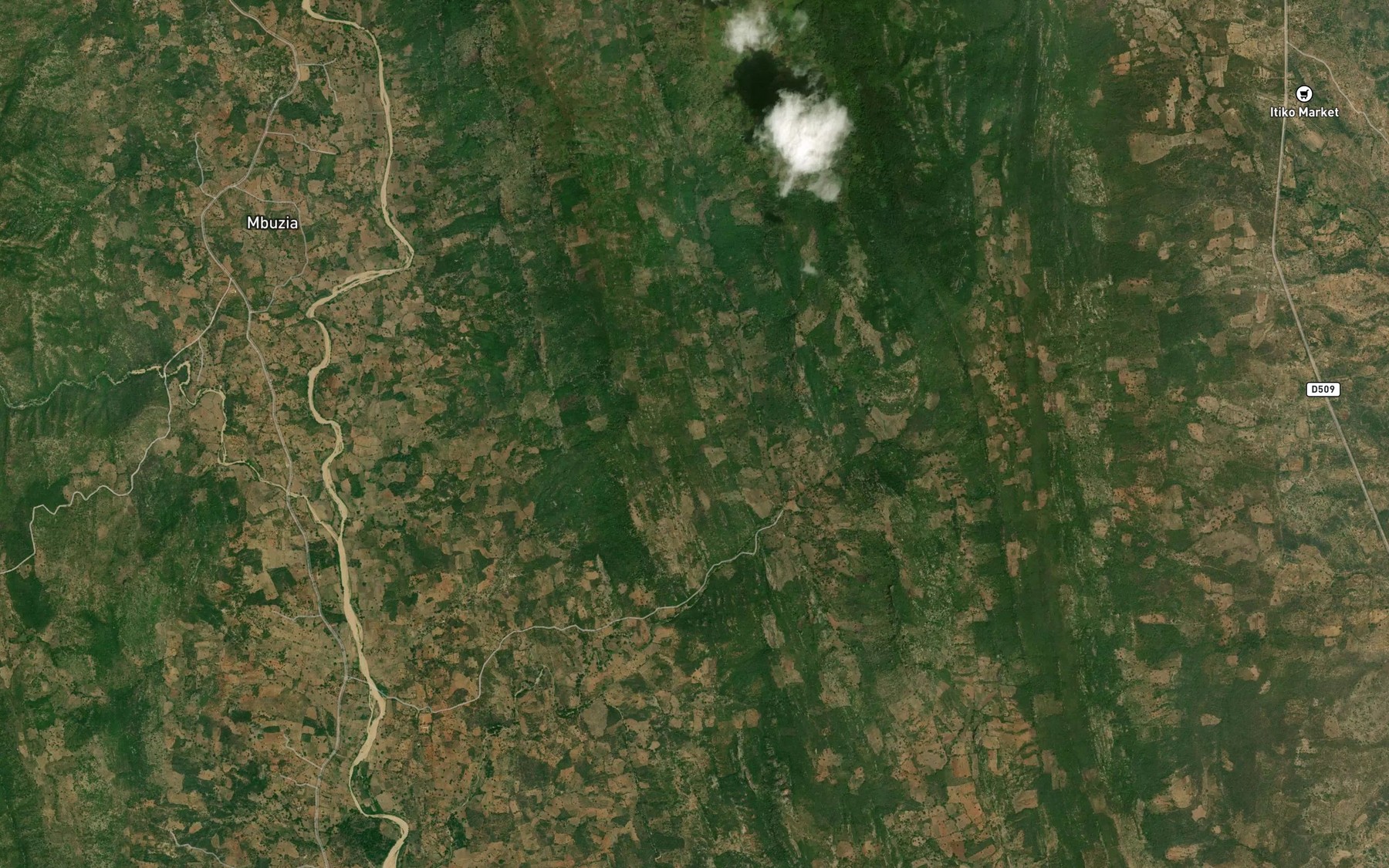 Satellite map of the Ngolomo