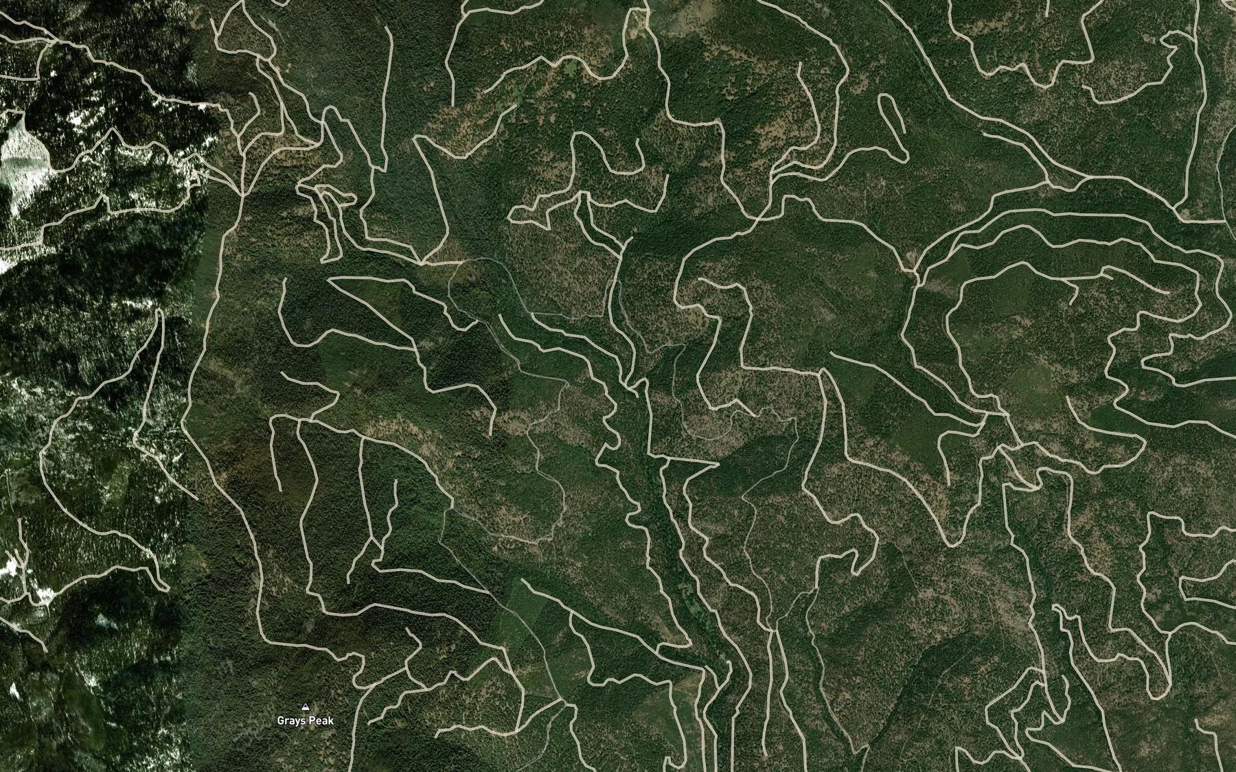 Satellite map of the Kane Creek
