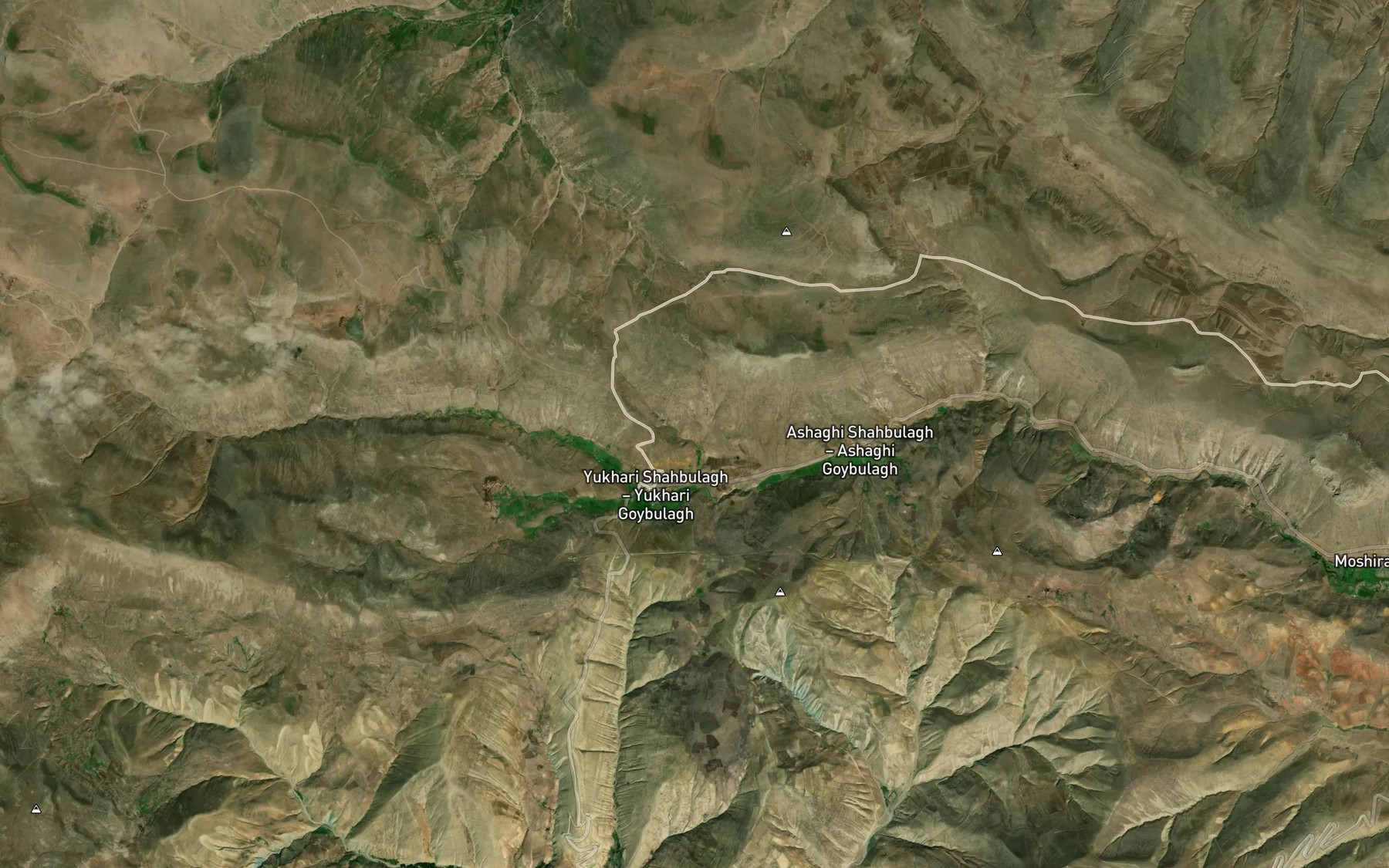 Satellite map of the Shiran Bolagh
