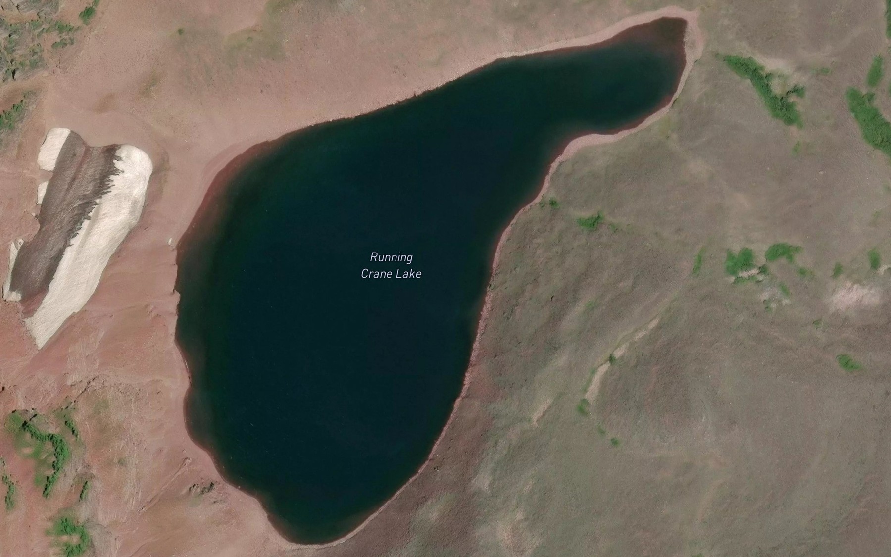 Satellite map of the Running Crane Lake