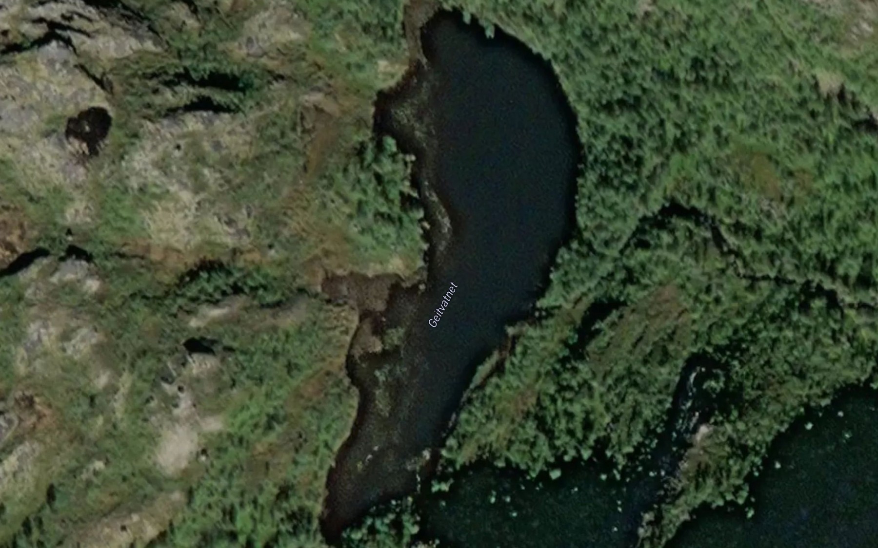 Satellite map of the Geitvatnet