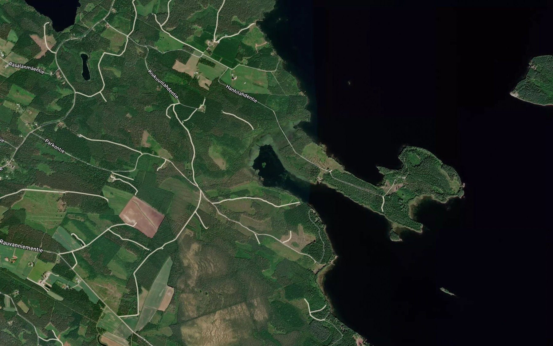 Satellite map of the Kiukuunlahti