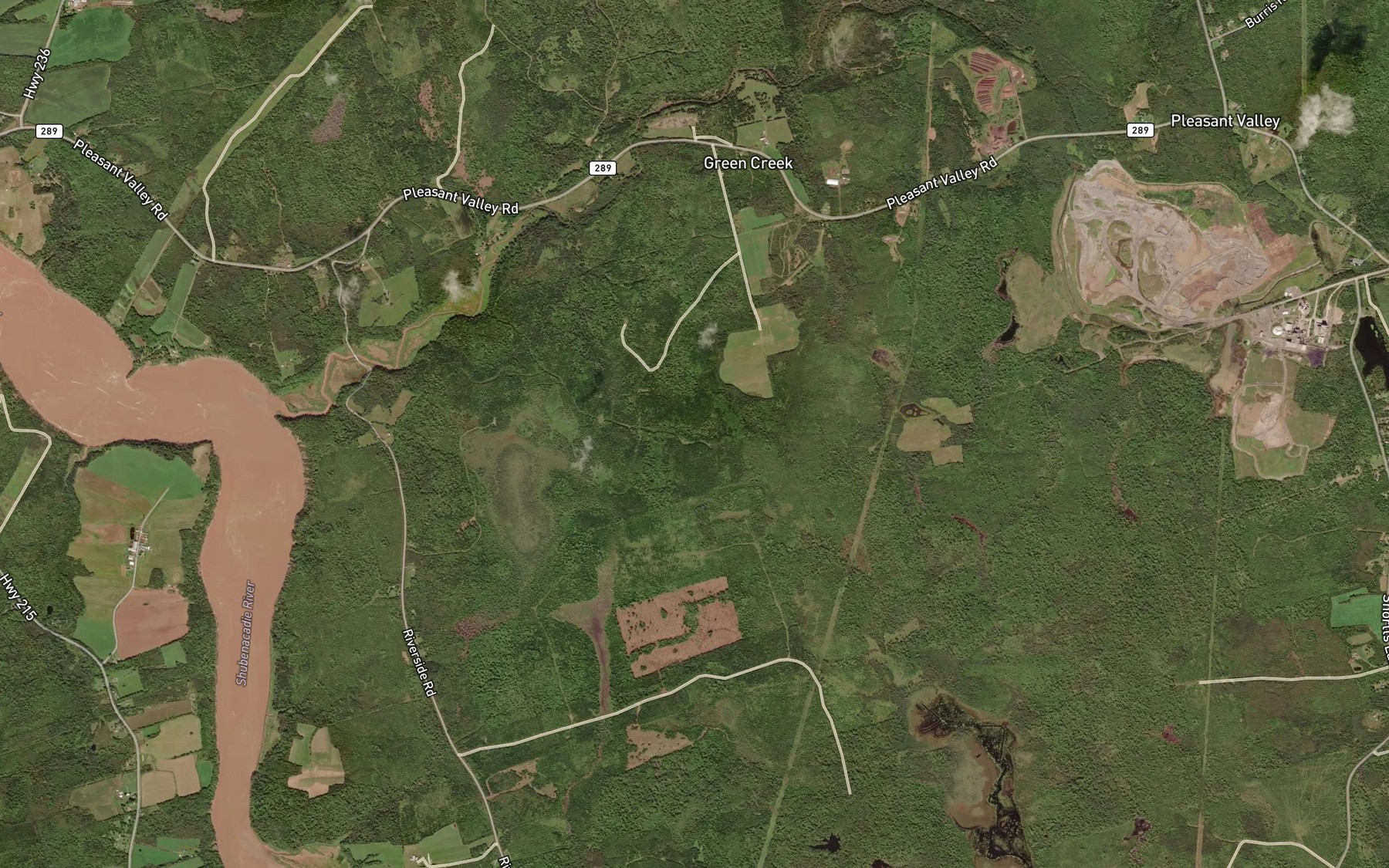 Satellite map of the Lake Brook