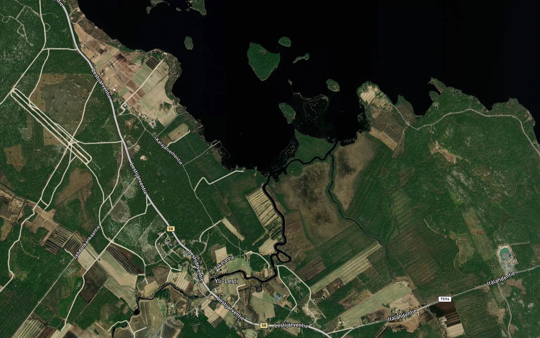 Satellite map of the Lehtosenjoki