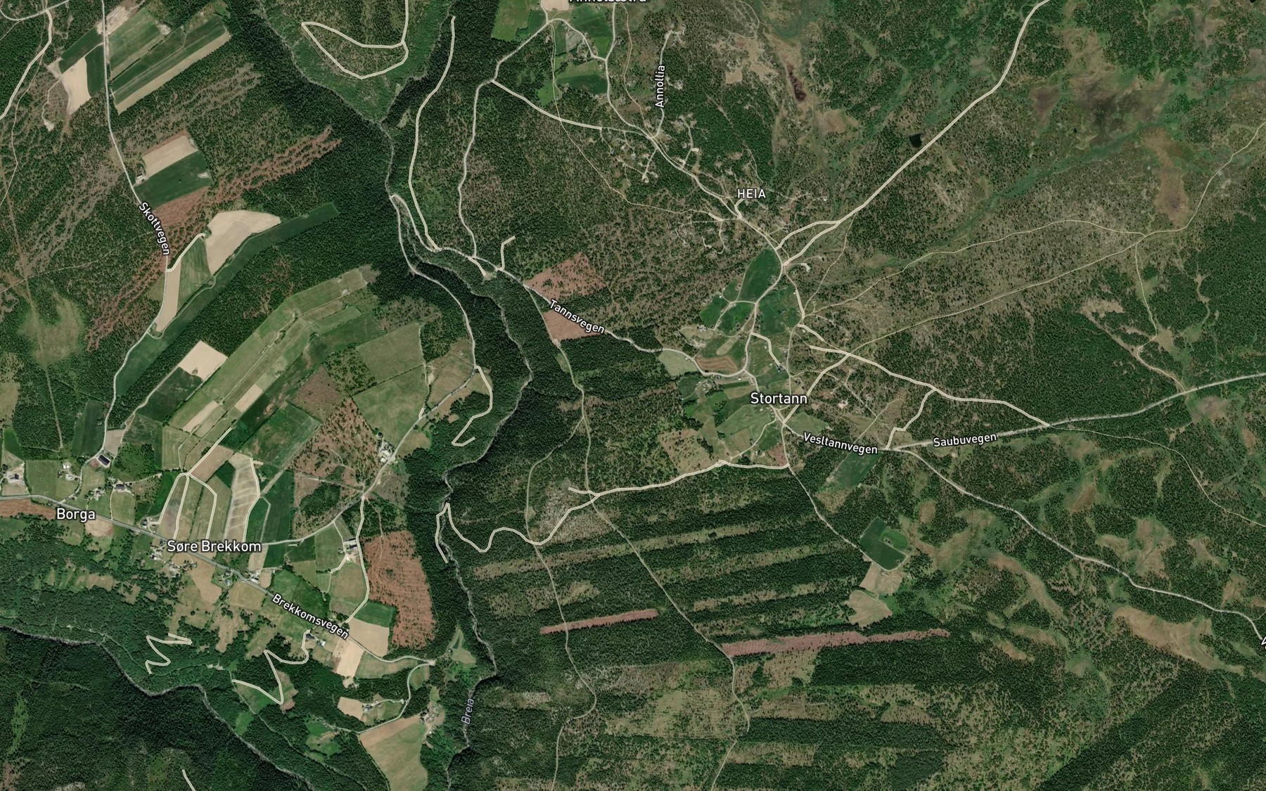 Satellite map of the Sagbekken