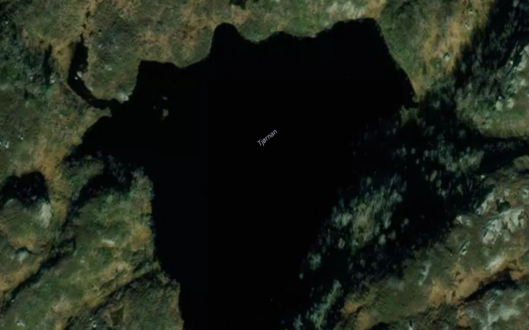 Satellite map of the Tjornan