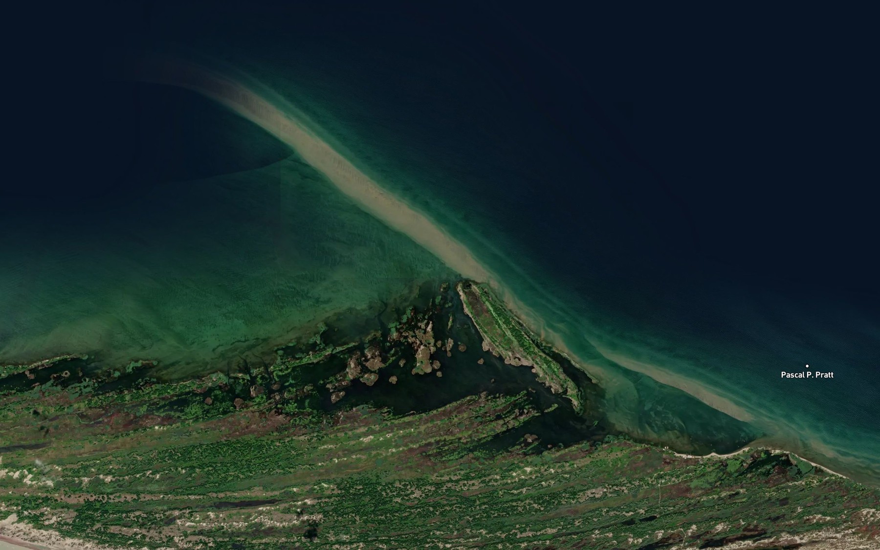 Satellite map of the Deep Creek