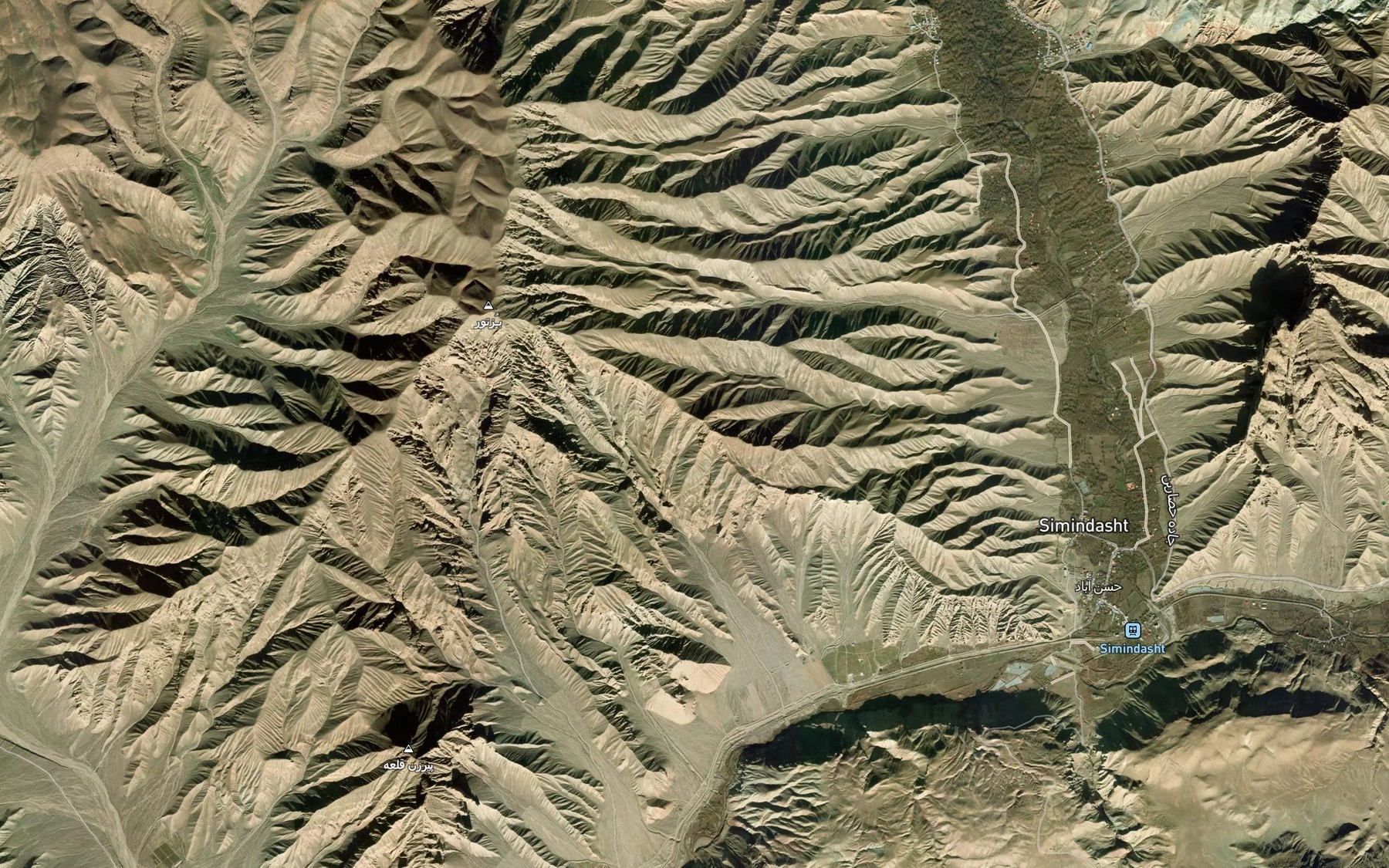 Satellite map of the Deli Chah