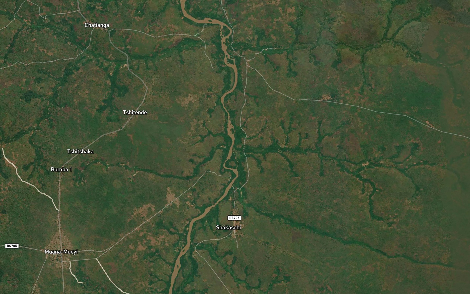 Satellite map of the Bumba