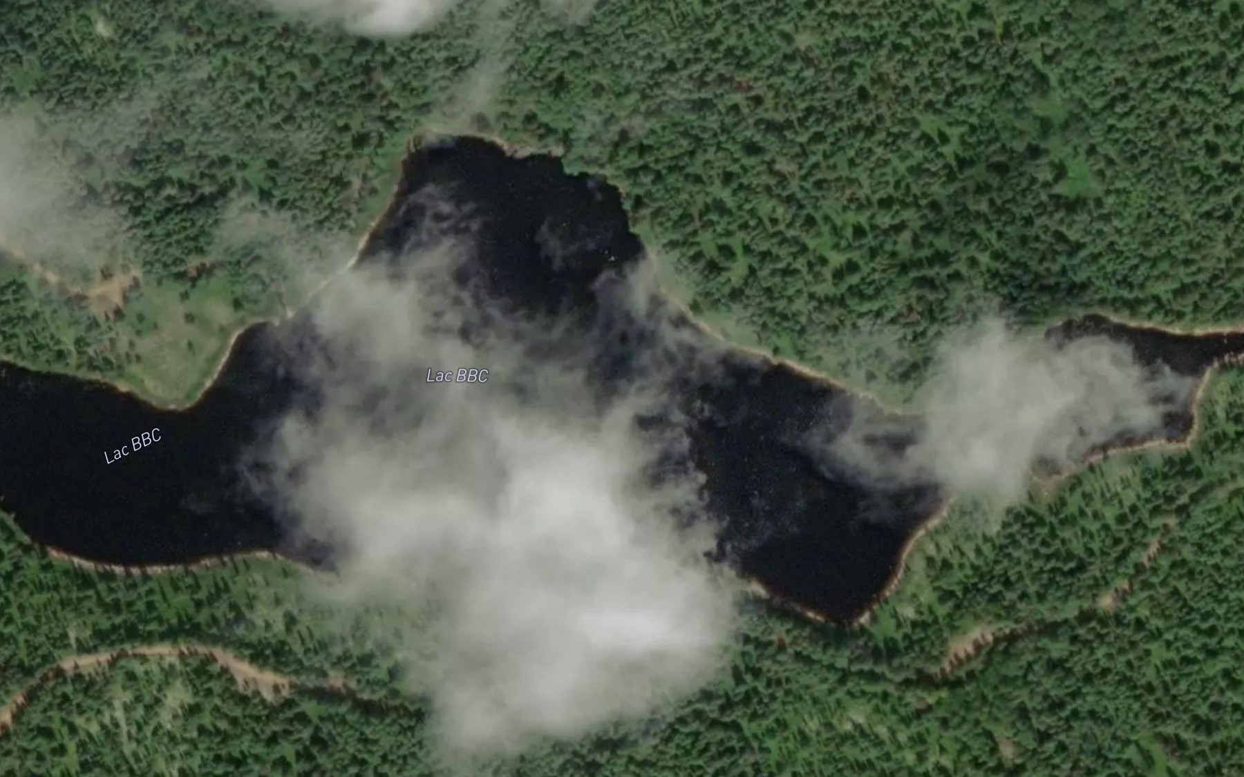 Satellite map of the Lac BBC