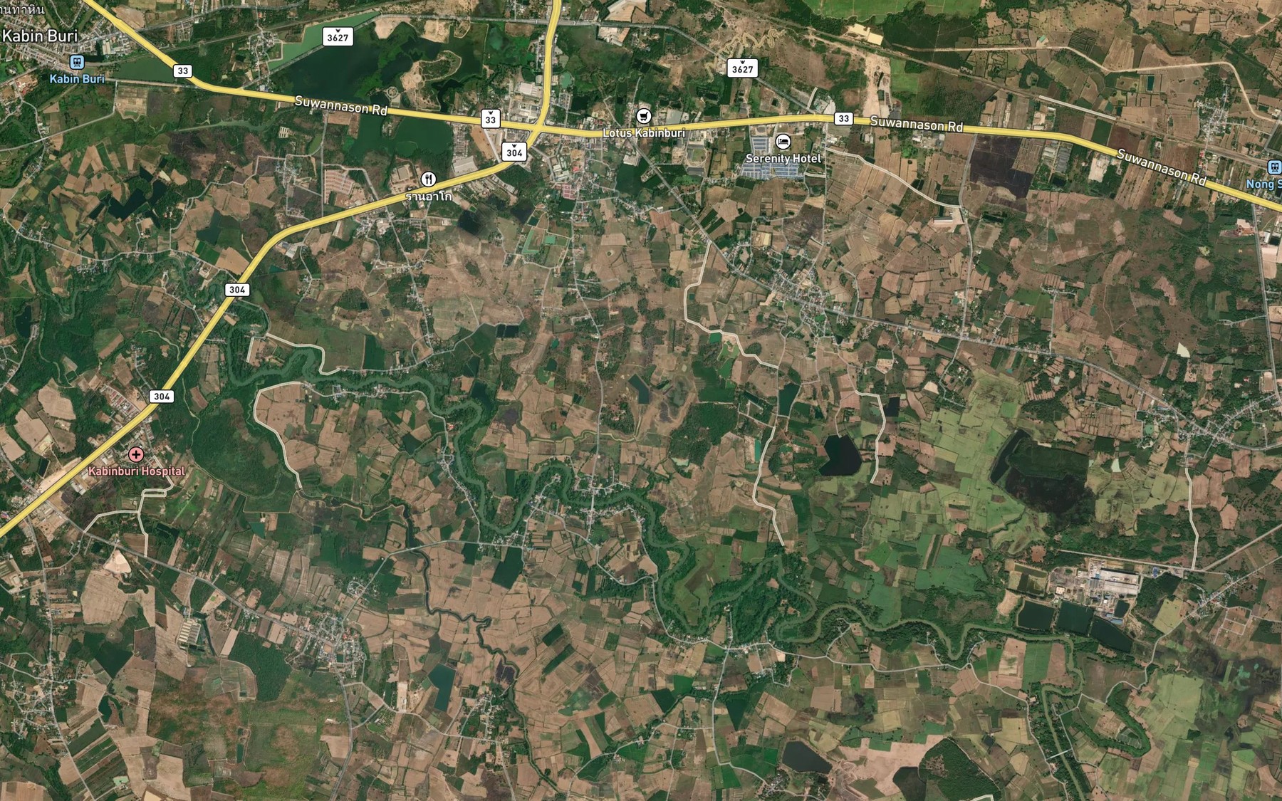 Satellite map of the Nong Plakradi