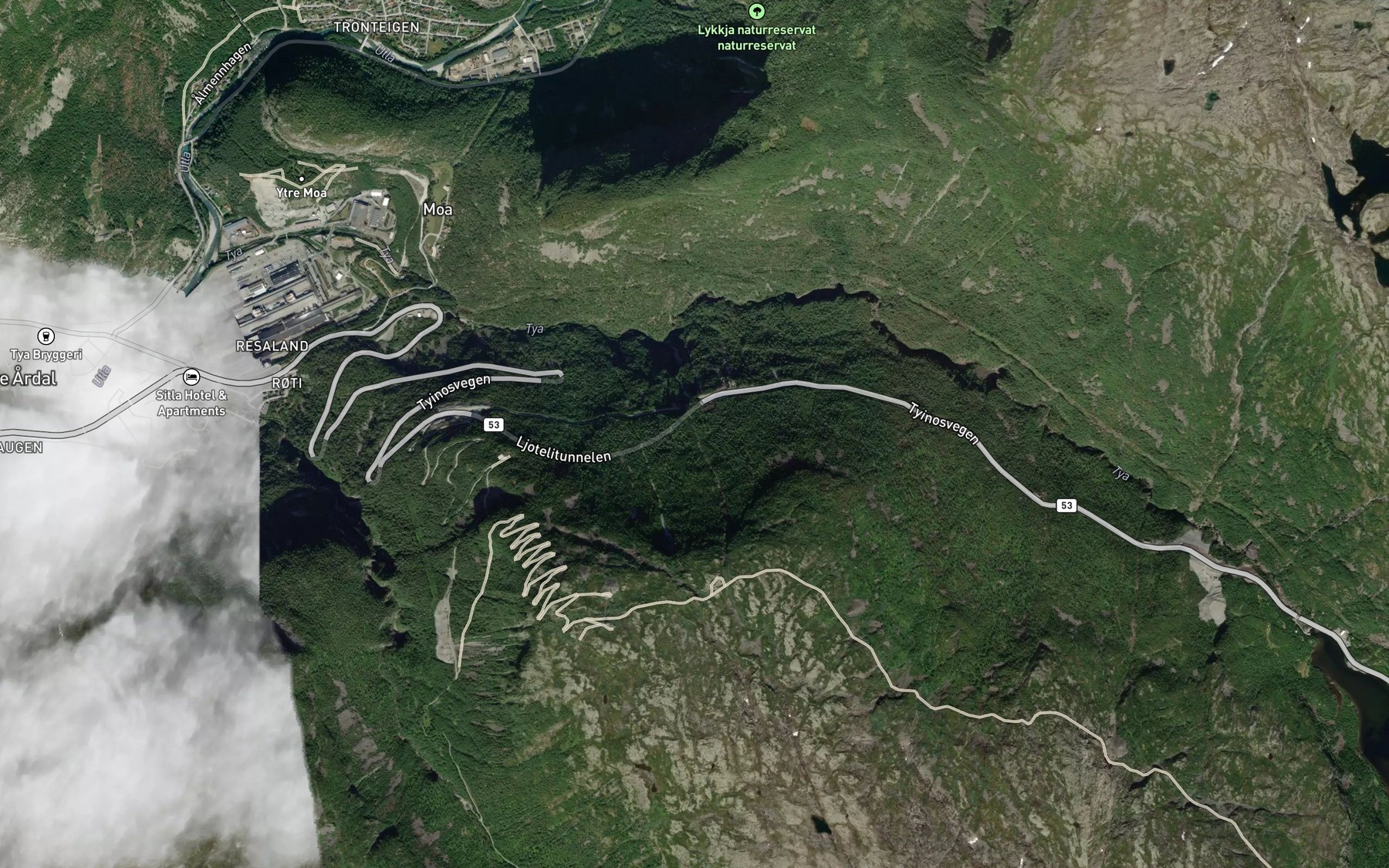 Satellite map of the Trendlebekken