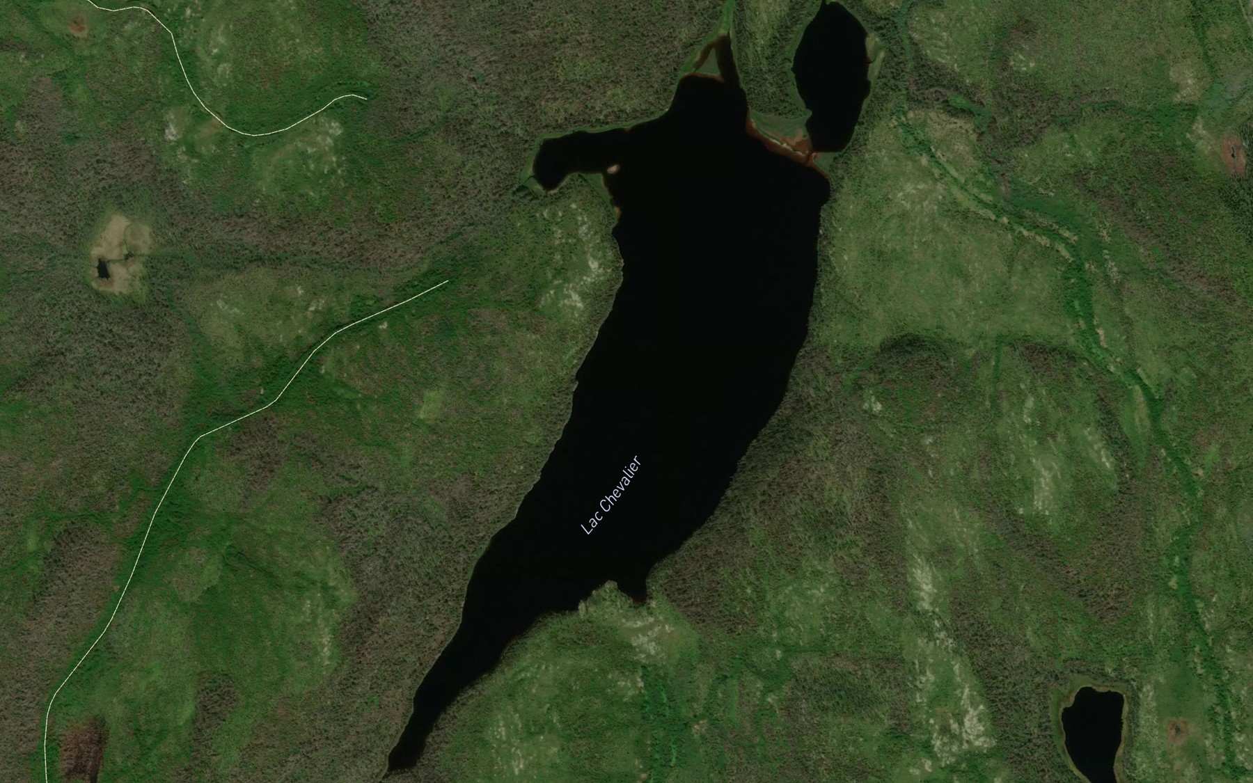 Satellite map of the Lac Chevalier