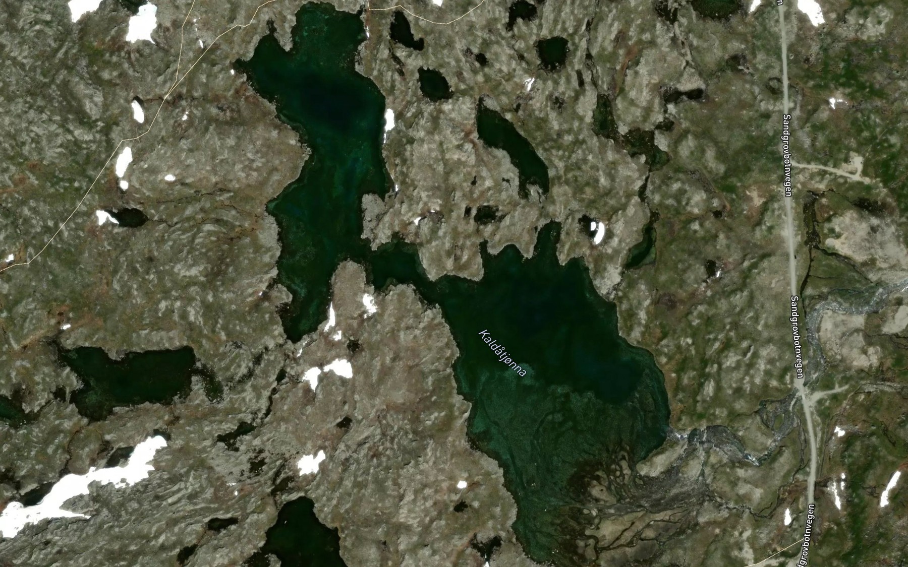Satellite map of the Kaldatjonna
