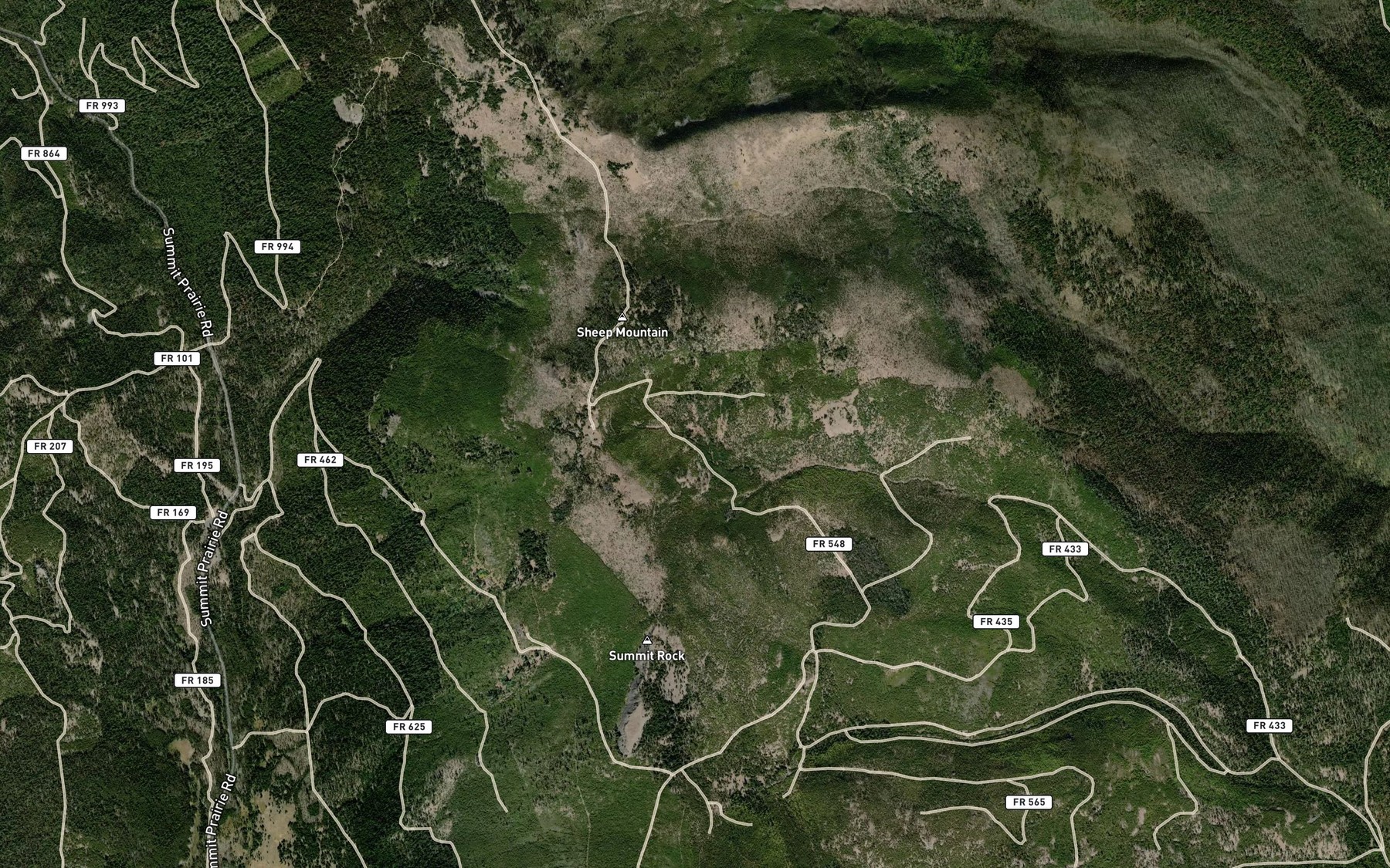 Satellite map of the Kooney Spring