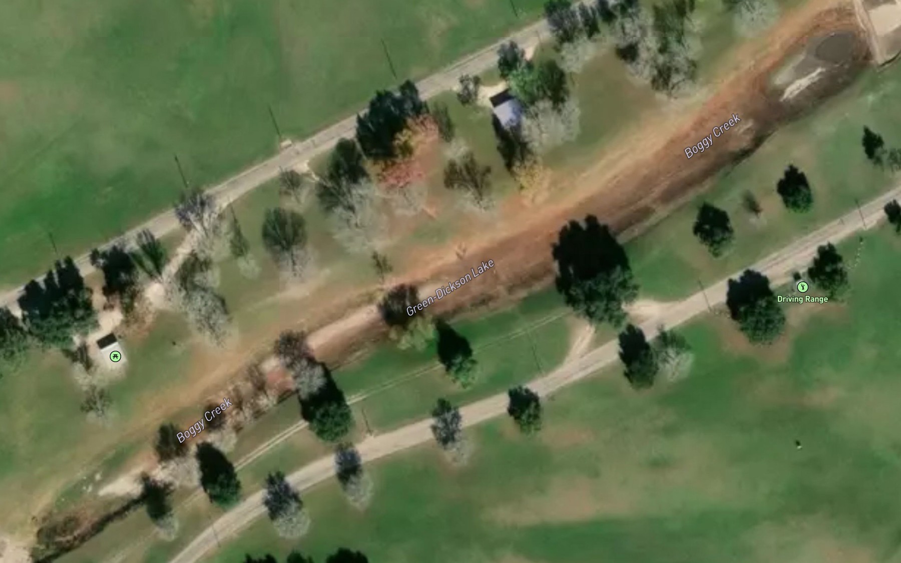 Satellite map of the Green-Dickson Lake