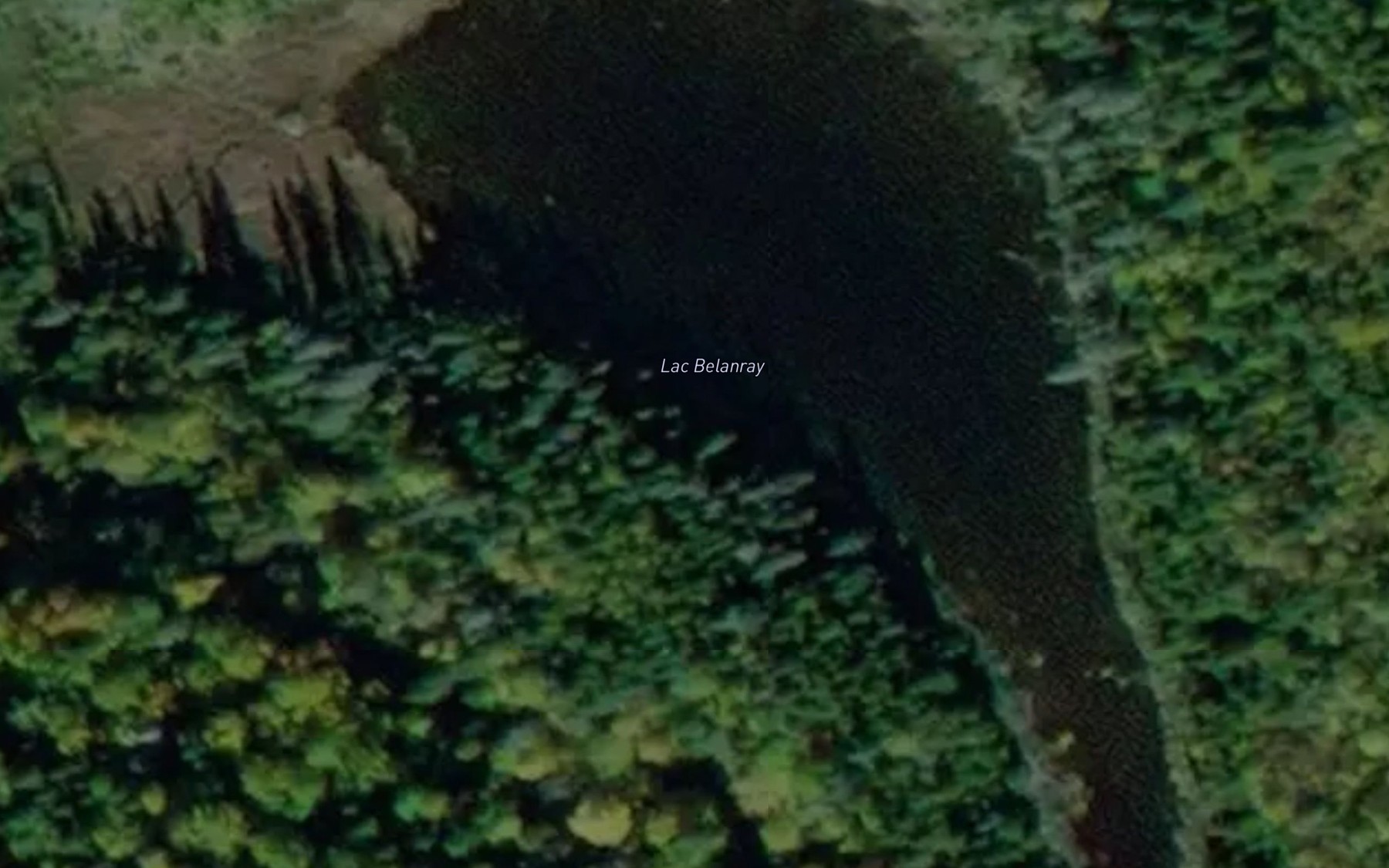 Satellite map of the Lac Belanray