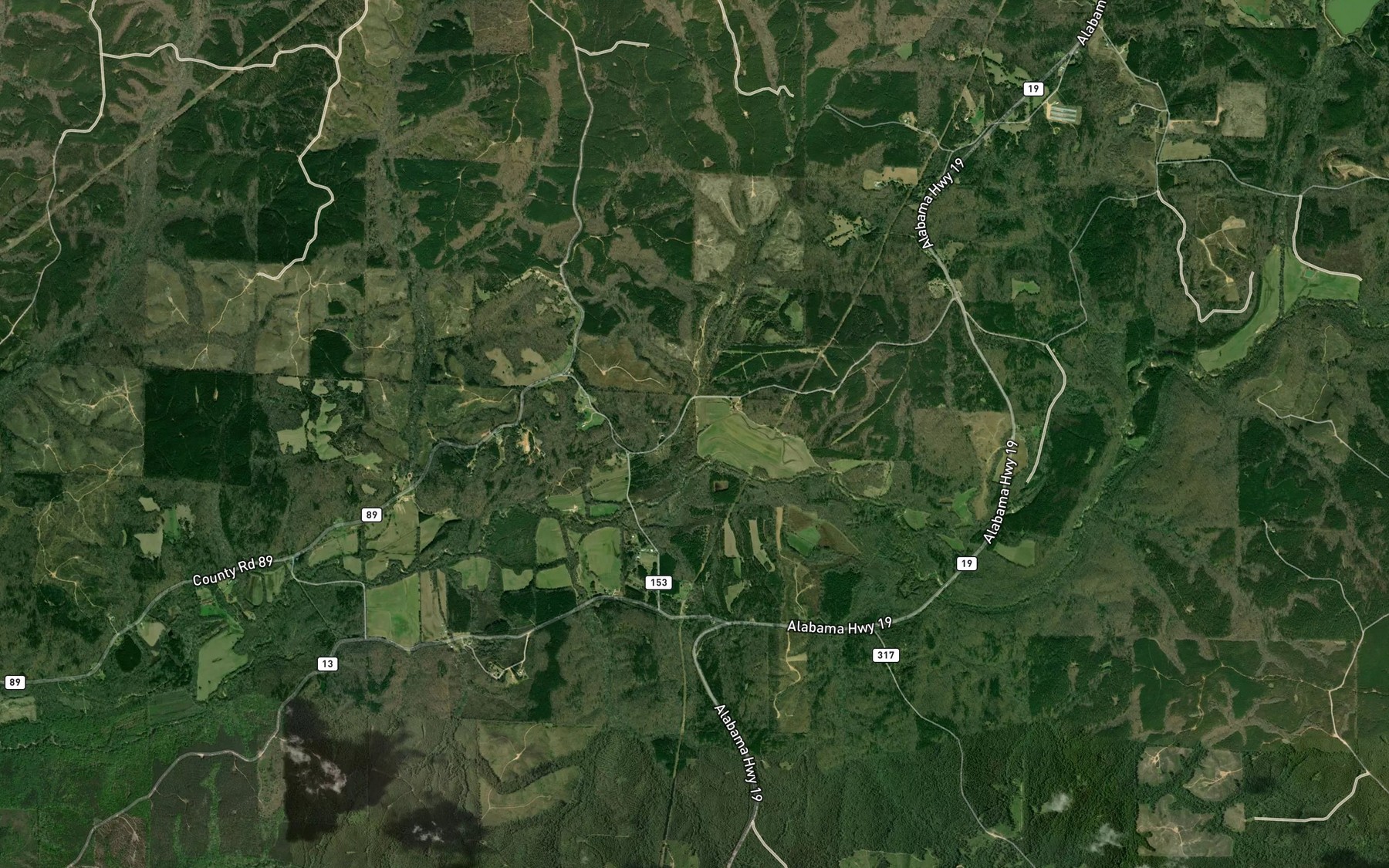Satellite map of the Mill Creek