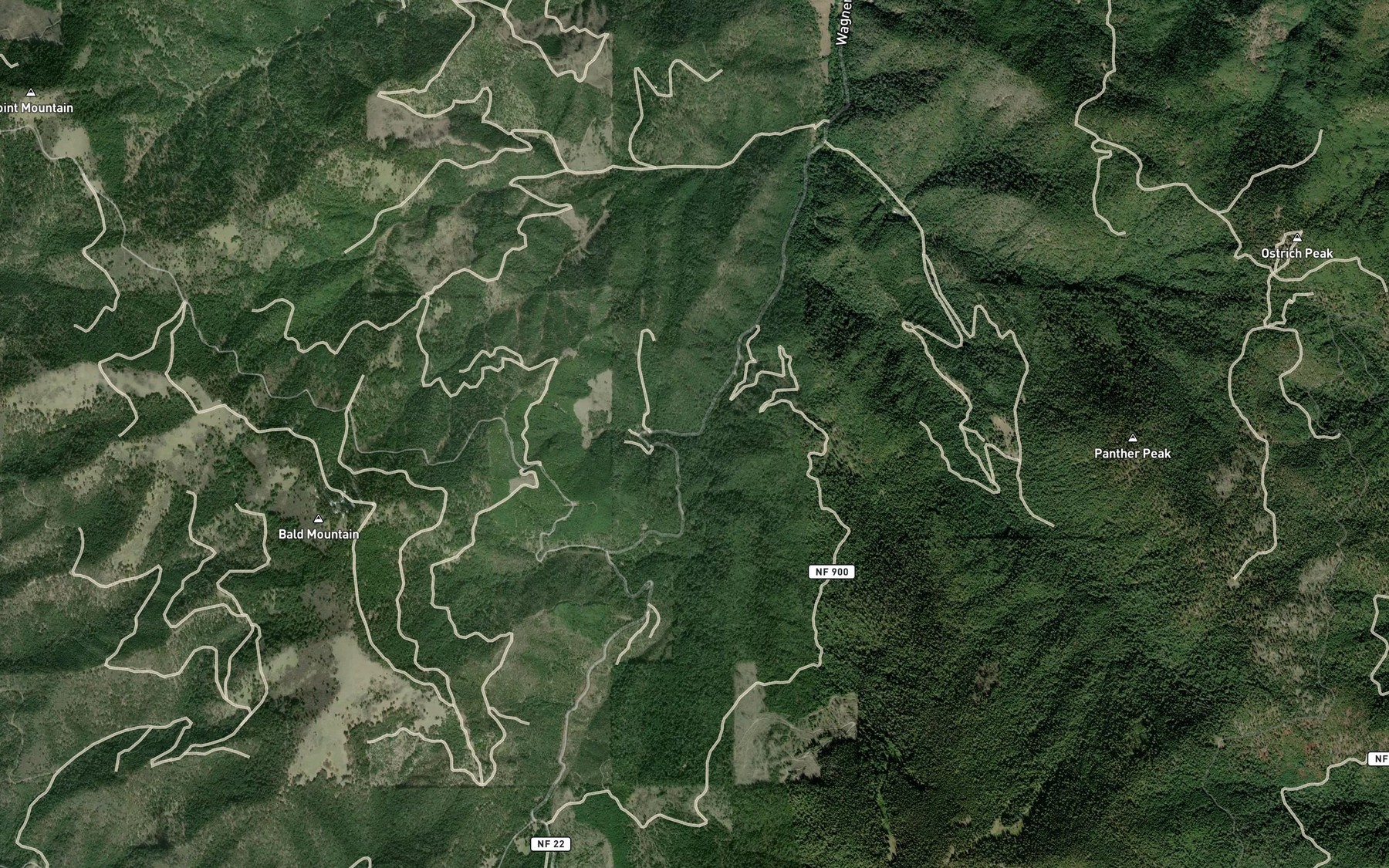 Satellite map of the Basin Creek