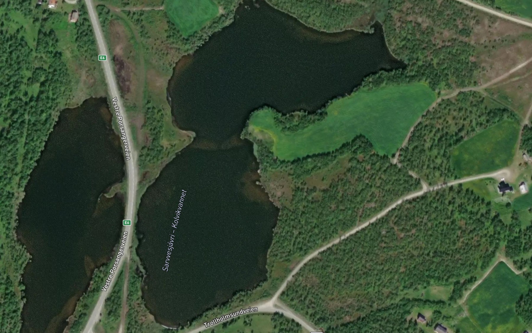 Satellite map of the Kolvikvatnet