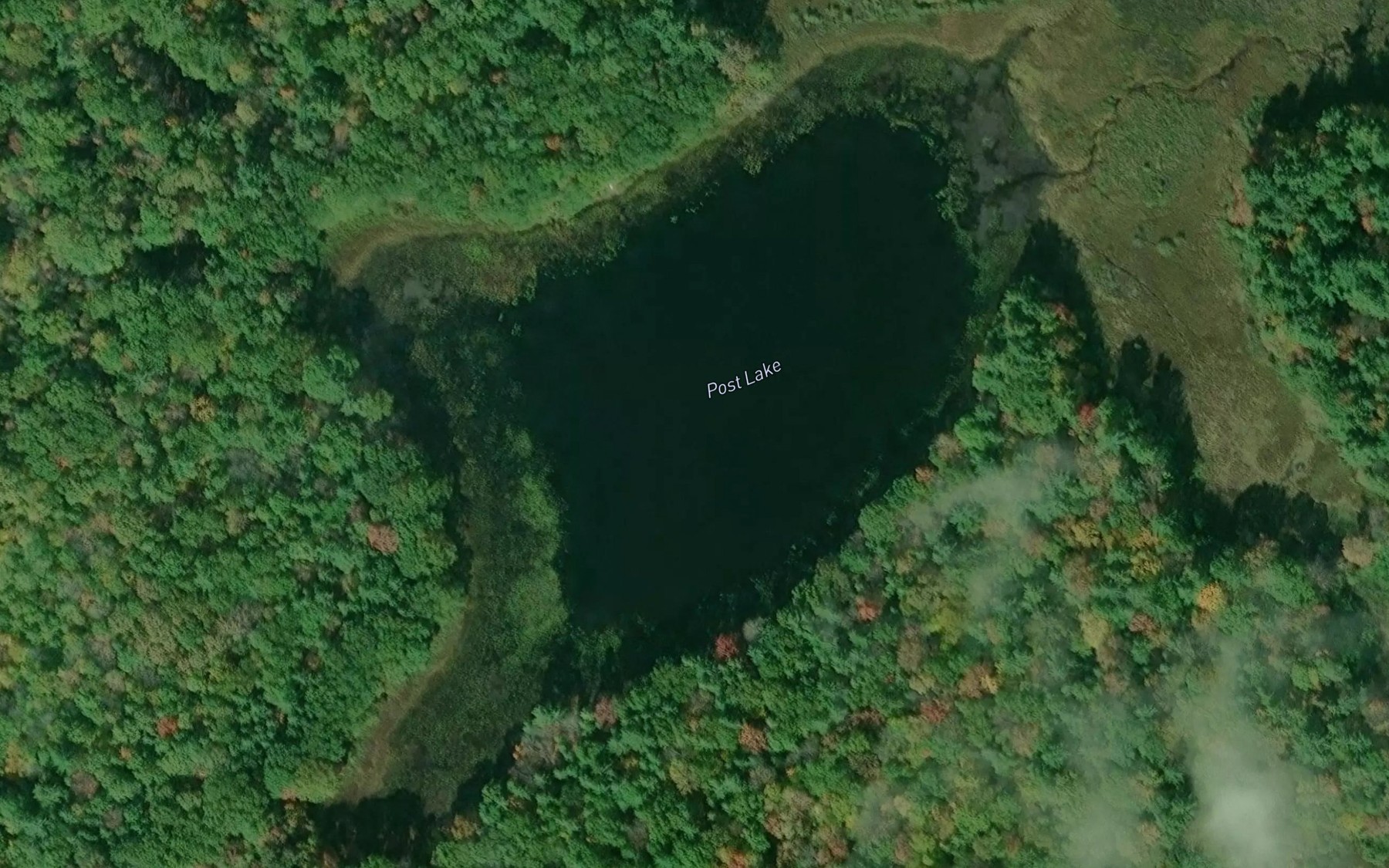Satellite map of the Post Lake