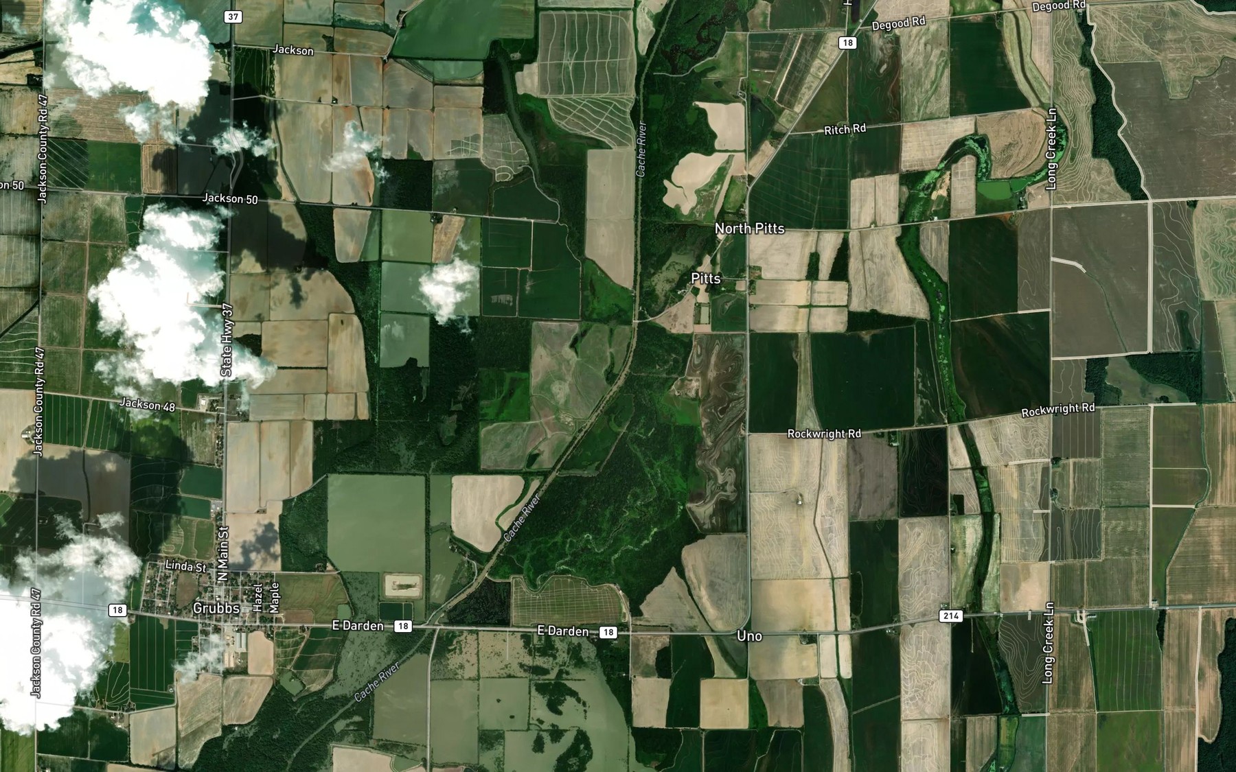 Satellite map of the Deep Slough