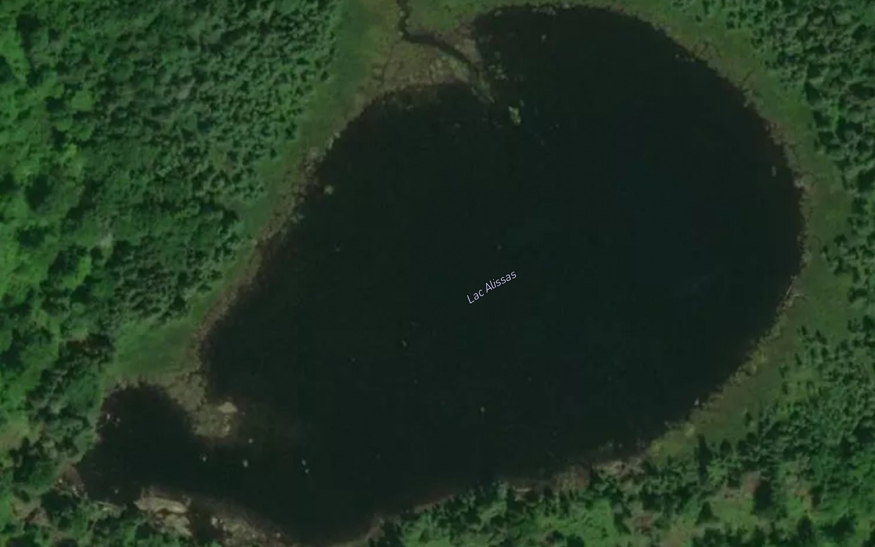 Satellite map of the Lac Alissas