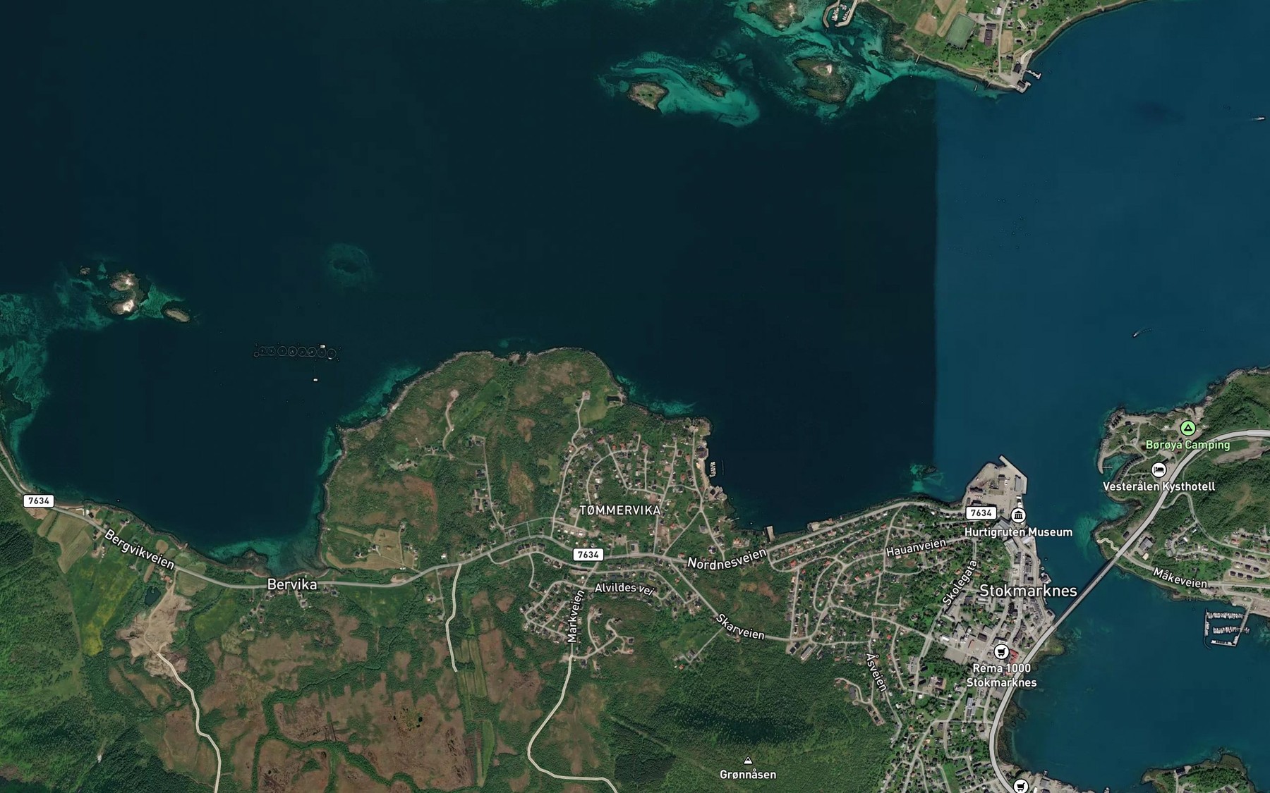 Satellite map of the Lappvika