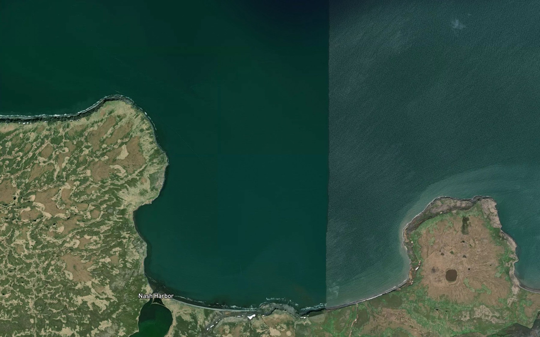 Satellite map of the Nash Harbor