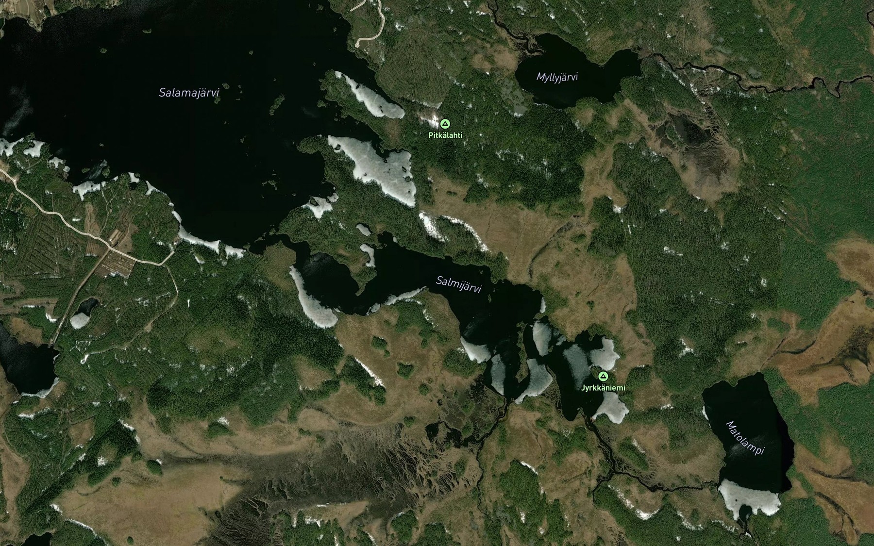 Satellite map of the Salmijarvi