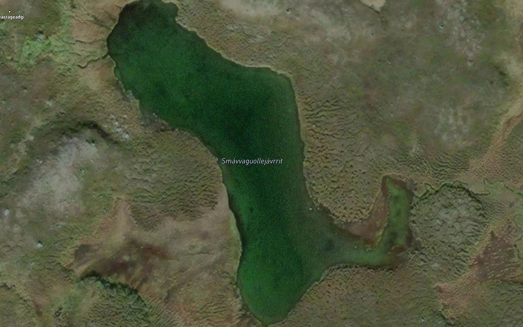 Satellite map of the Smavvaguollejavrit
