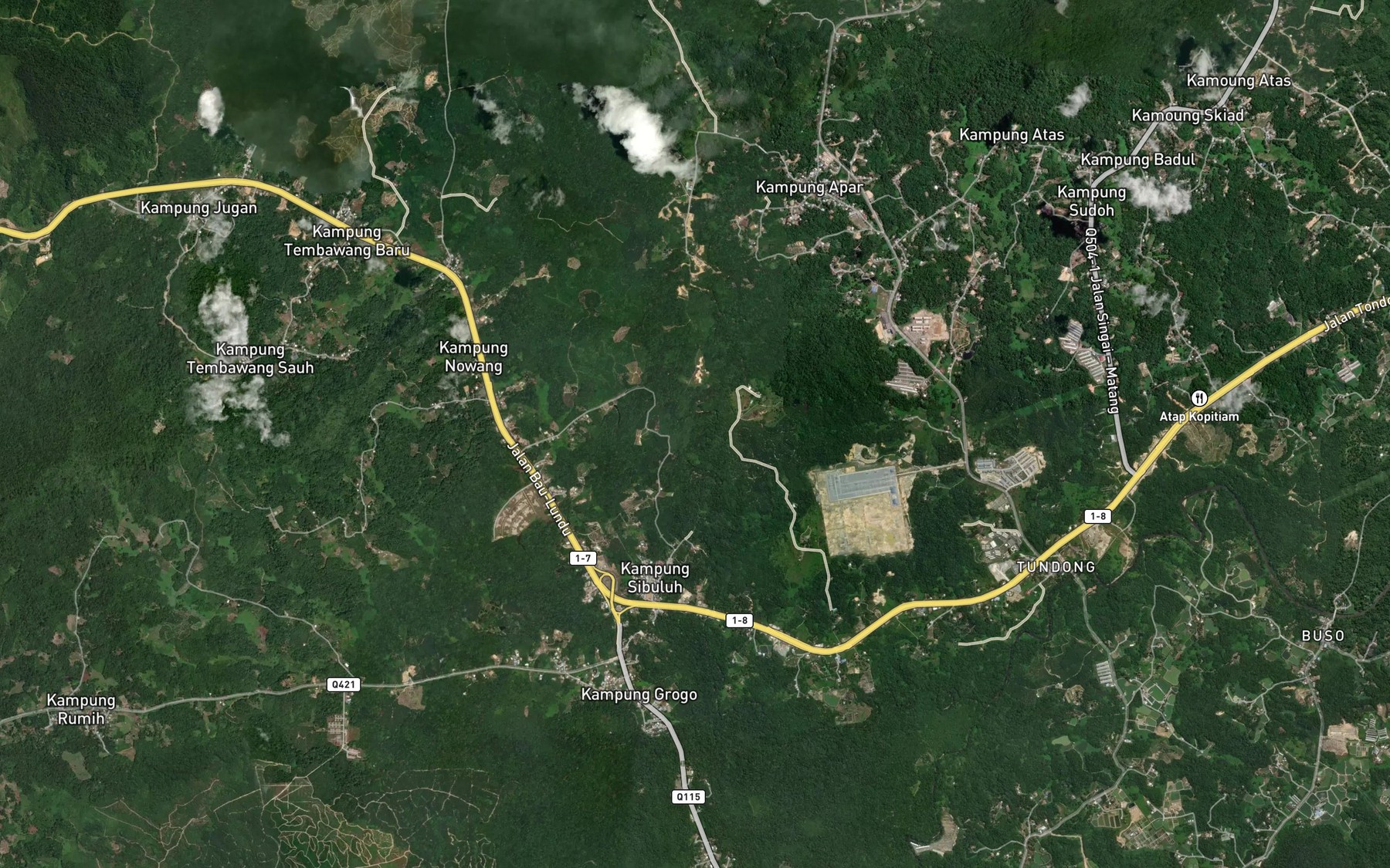 Satellite map of the Sungai Sepait