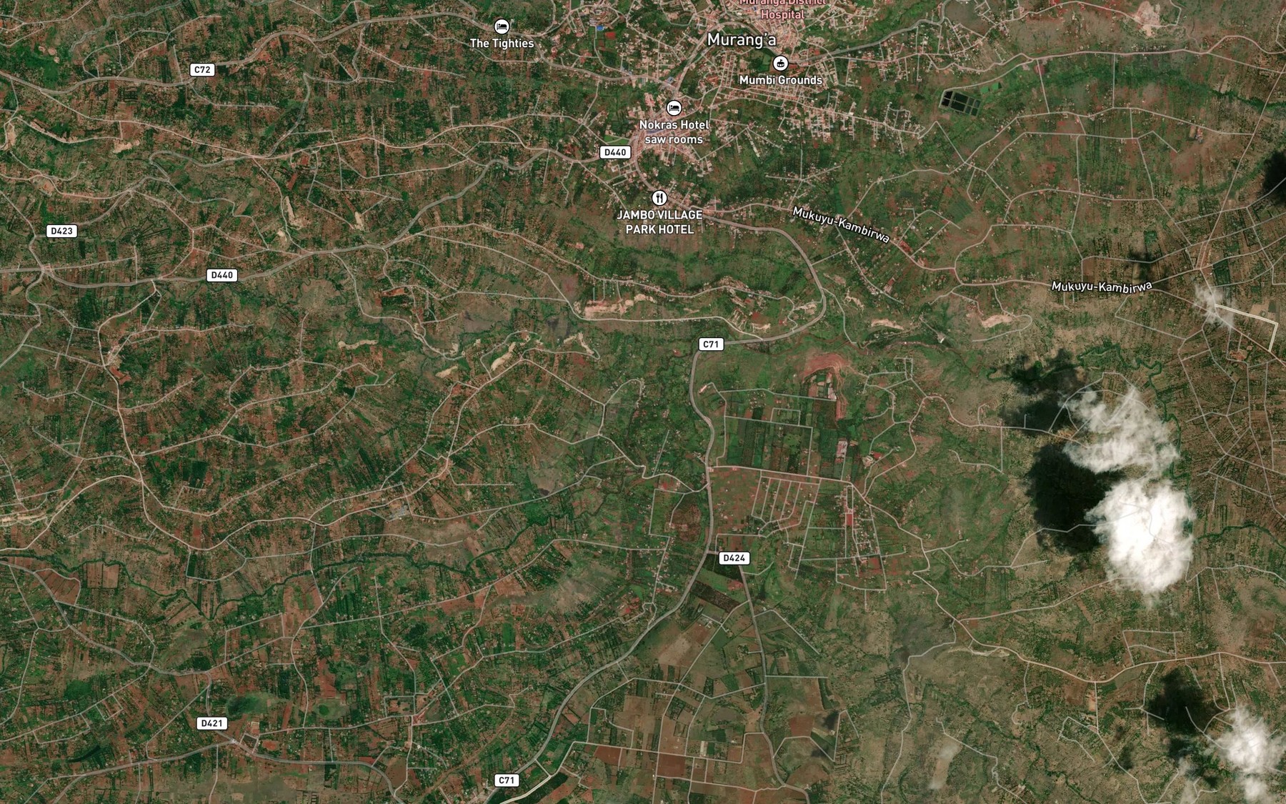 Satellite map of the Kaihungu