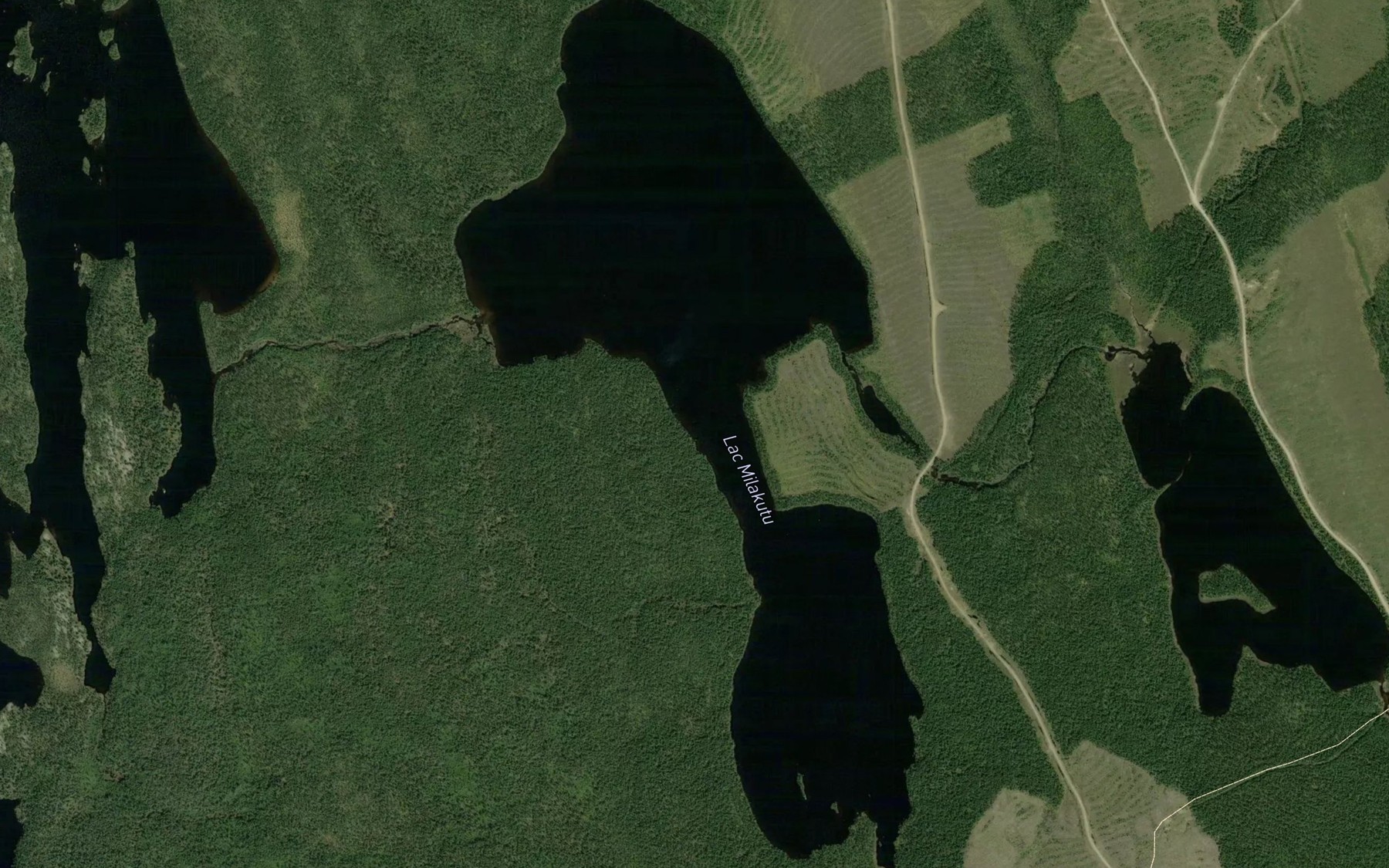 Satellite map of the Lac Milakutu