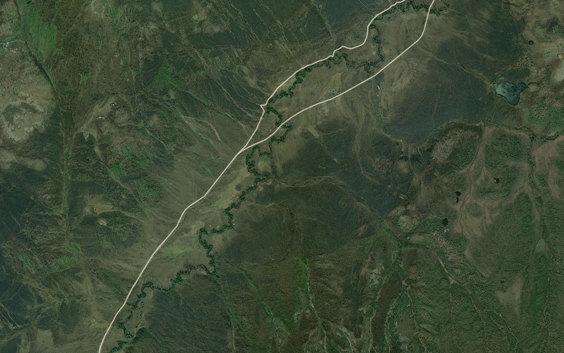 Satellite map of the California Creek