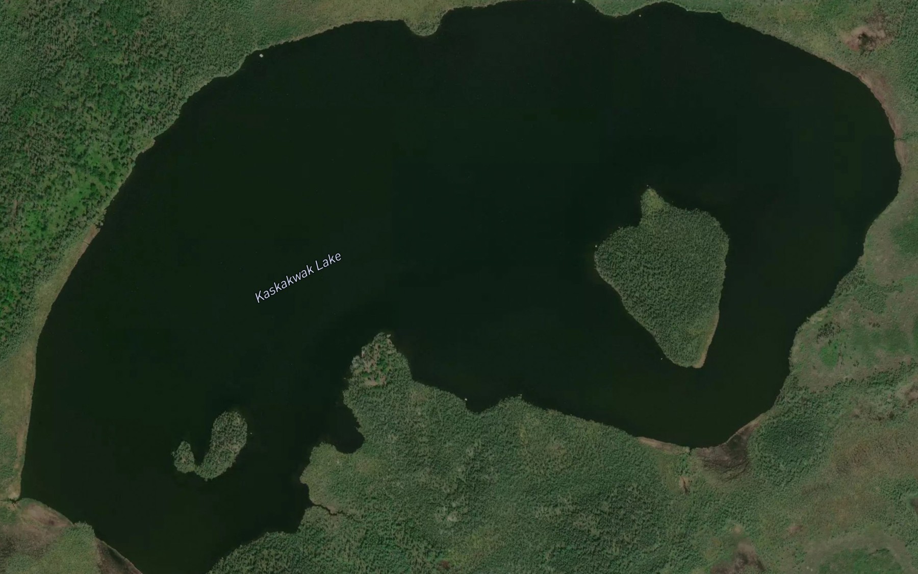 Satellite map of the Kaskakwak Lake