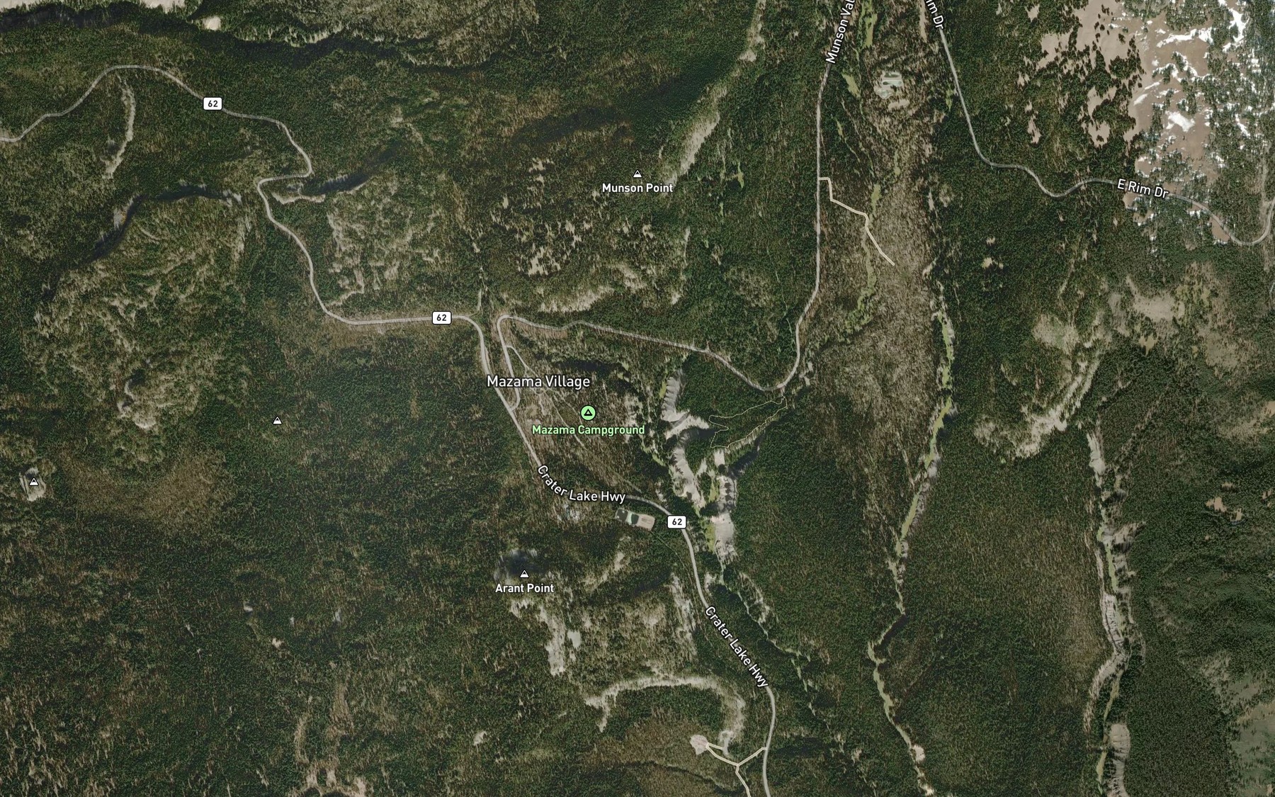 Satellite map of the Goodbye Creek