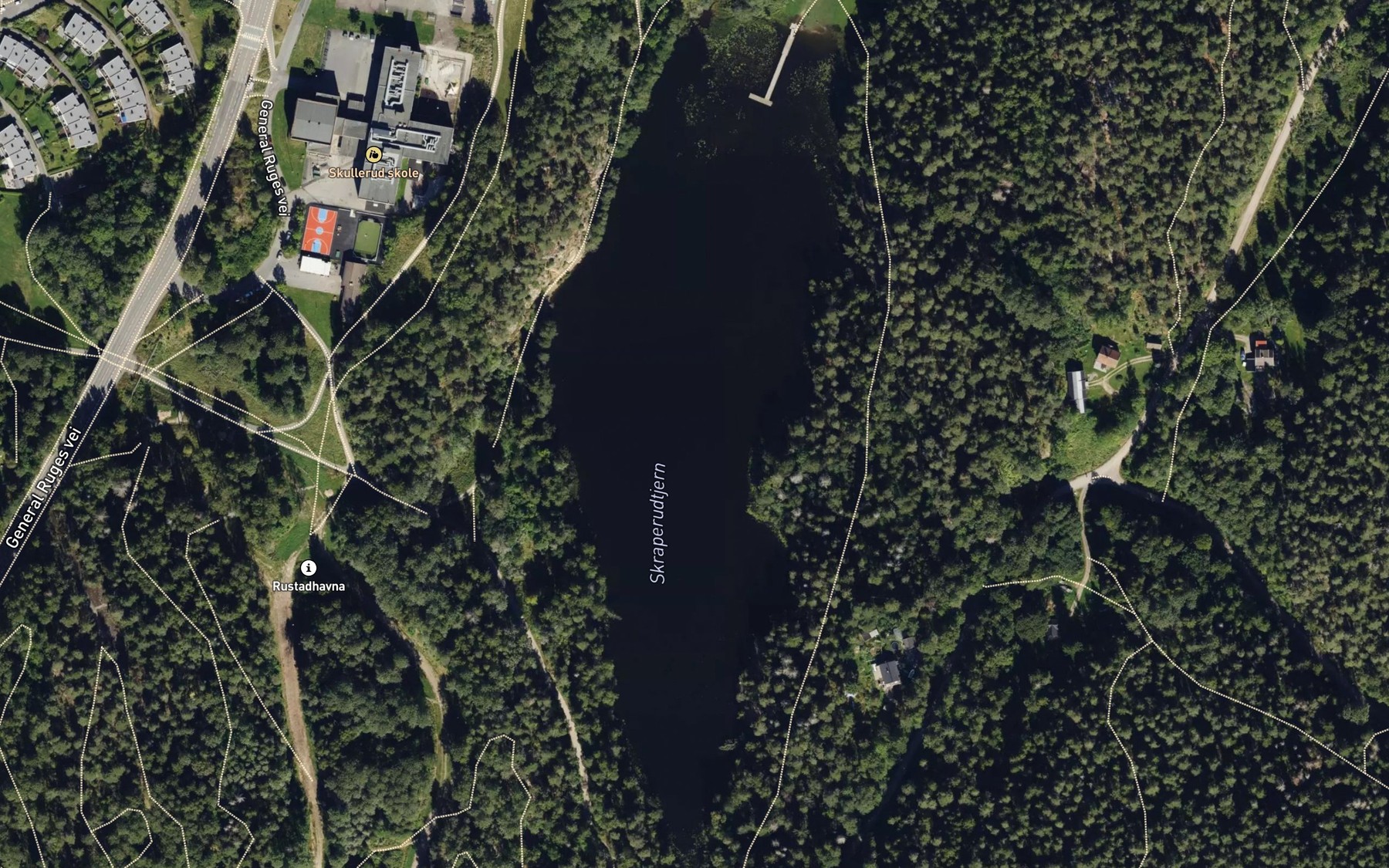 Satellite map of the Skraperudtjern