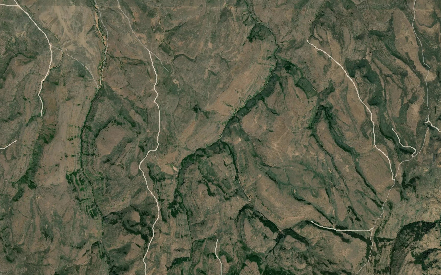 Satellite map of the Donahue Creek