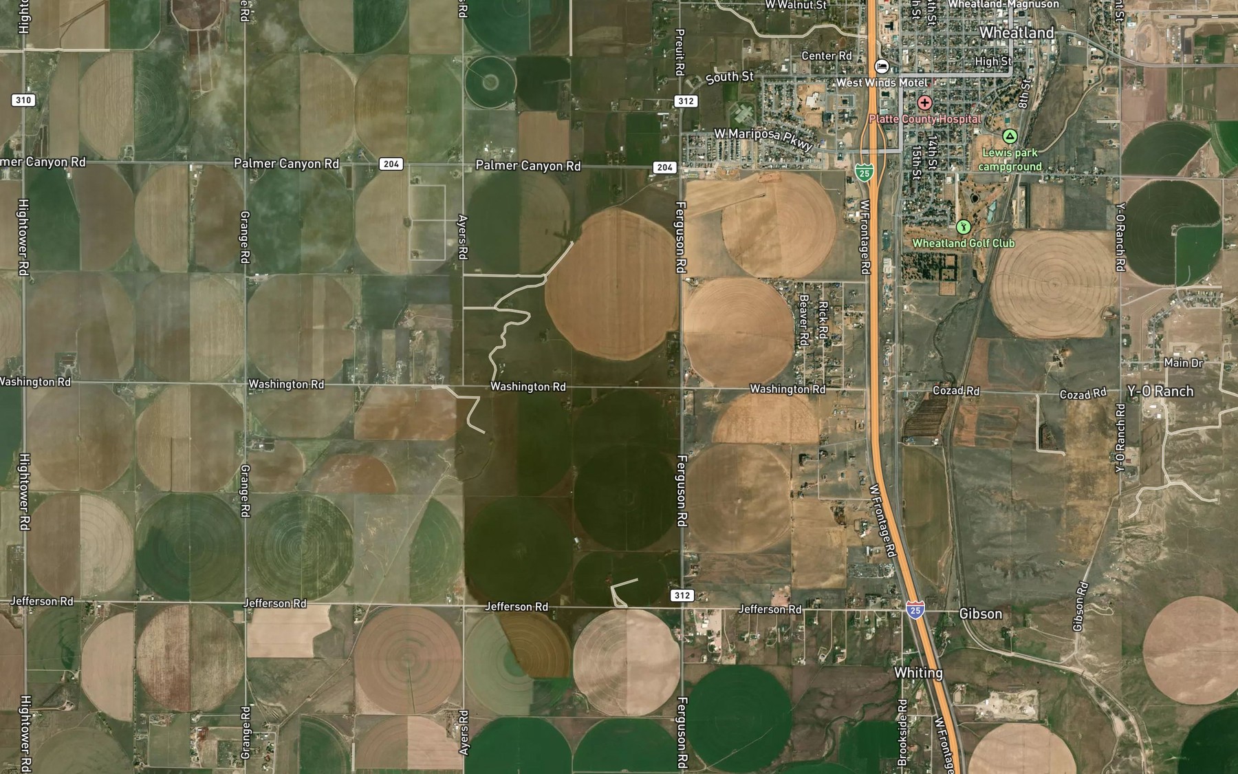 Satellite map of the City Ditch
