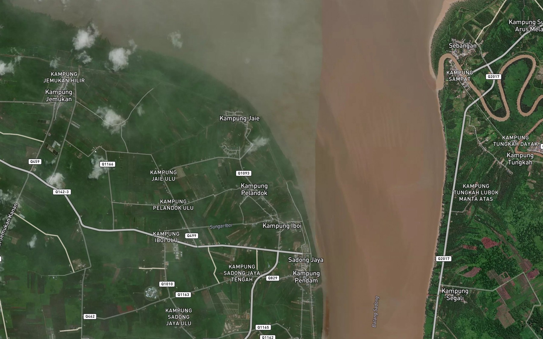 Satellite map of the Sungai Pelandok