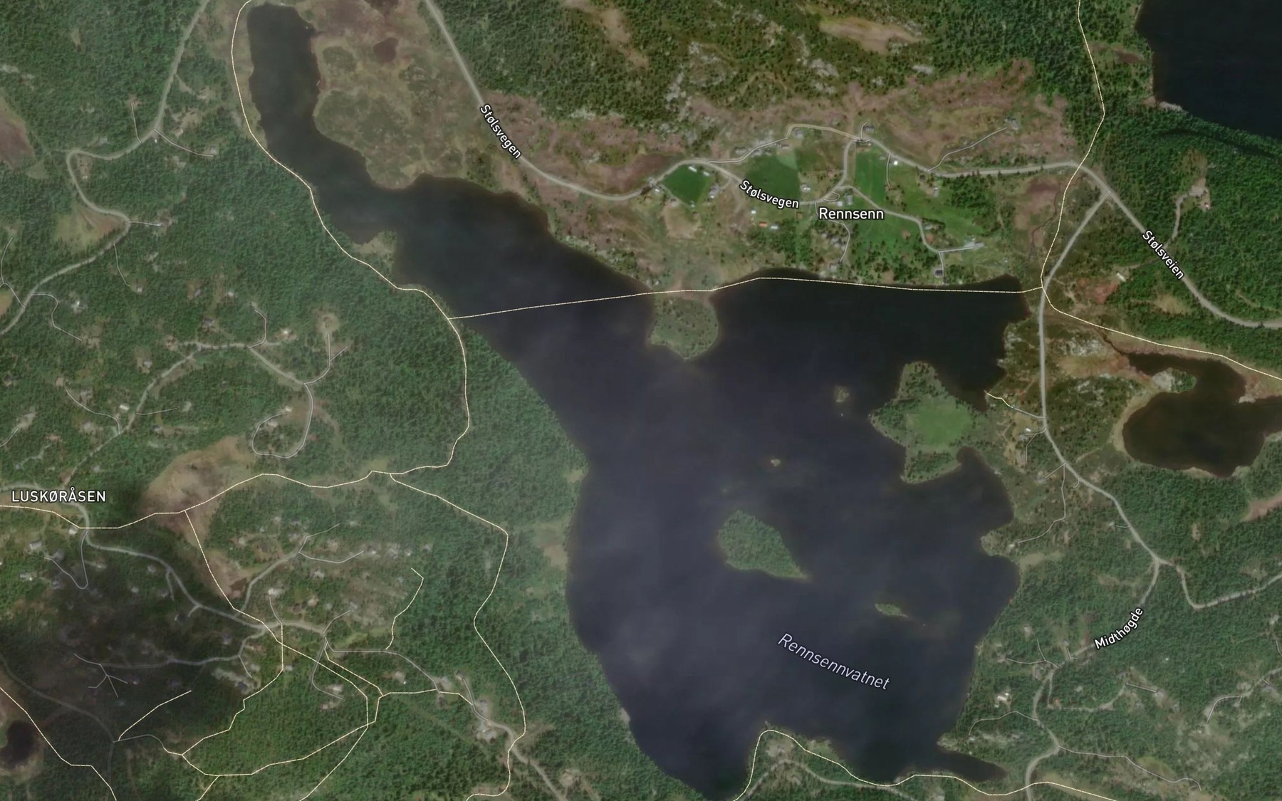 Satellite map of the Rennsennvatnet