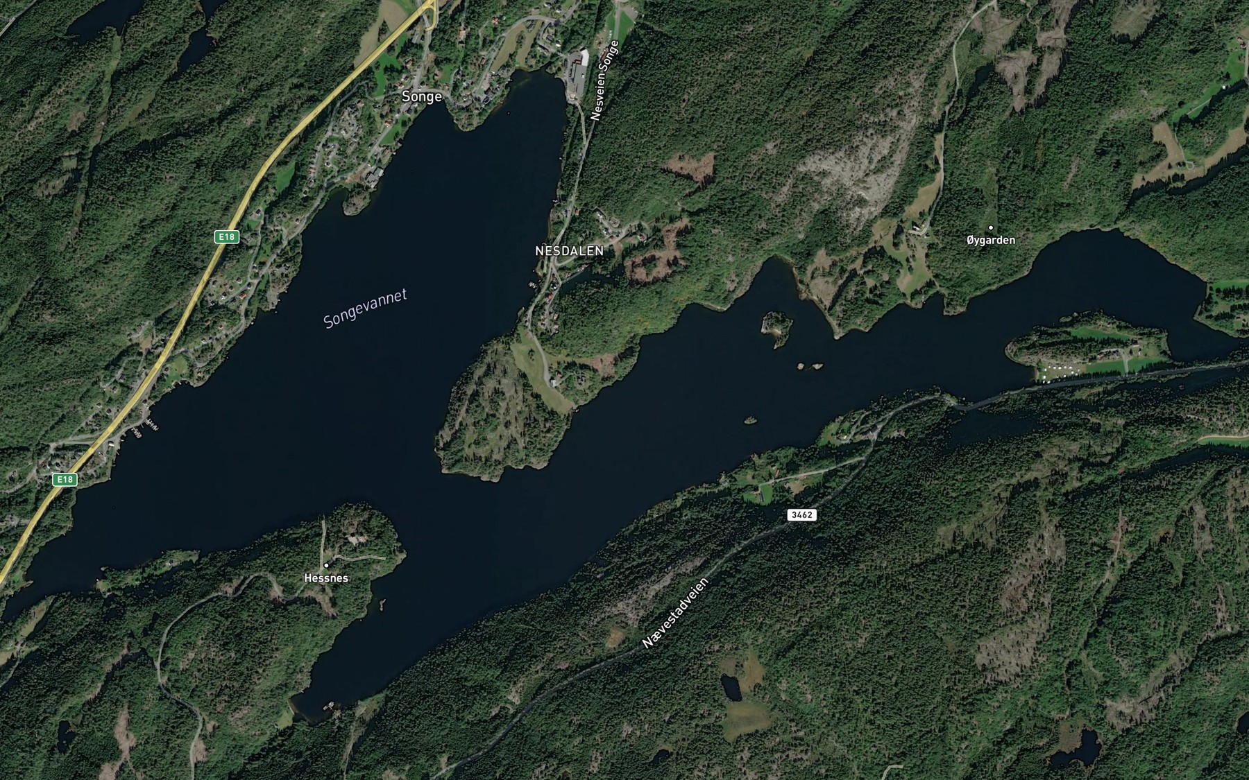 Satellite map of the Songevannet