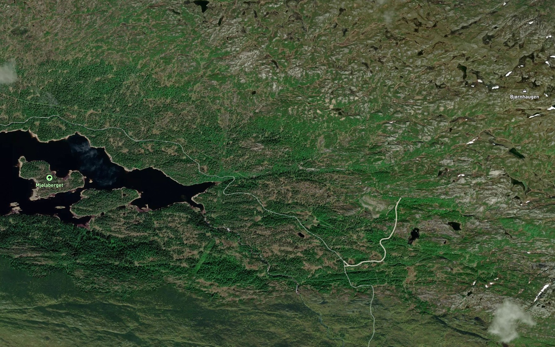 Satellite map of the Skravlebekken
