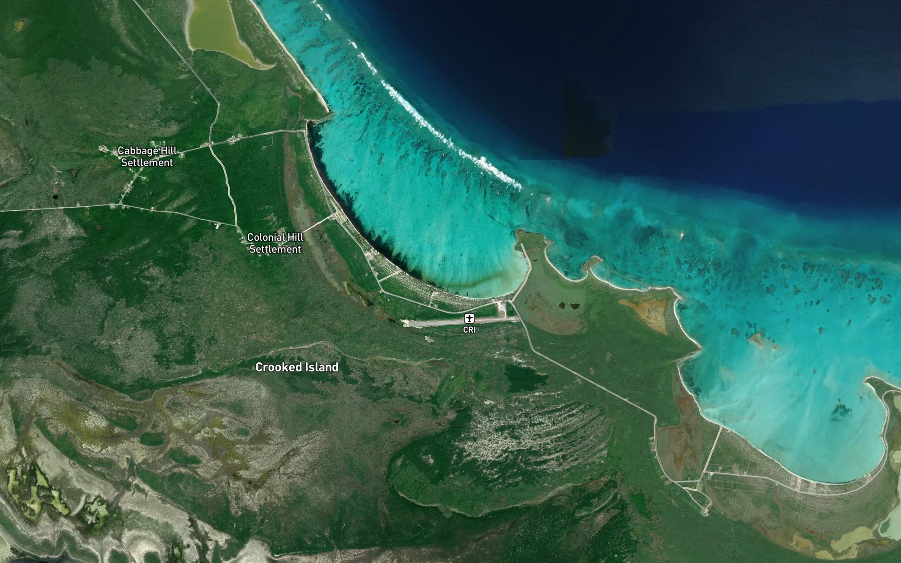 Satellite map of the Good Hope Pond