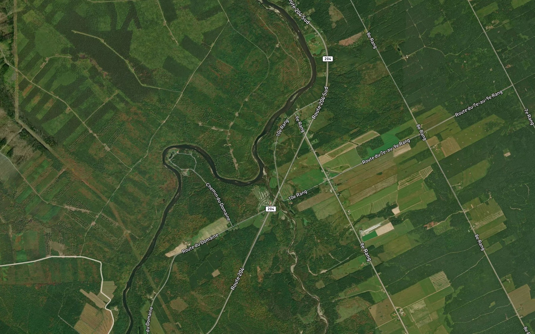 Satellite map of the Riviere Samson