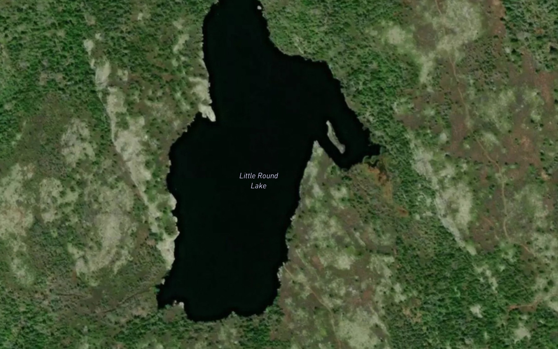 Satellite map of the Little Round Lake