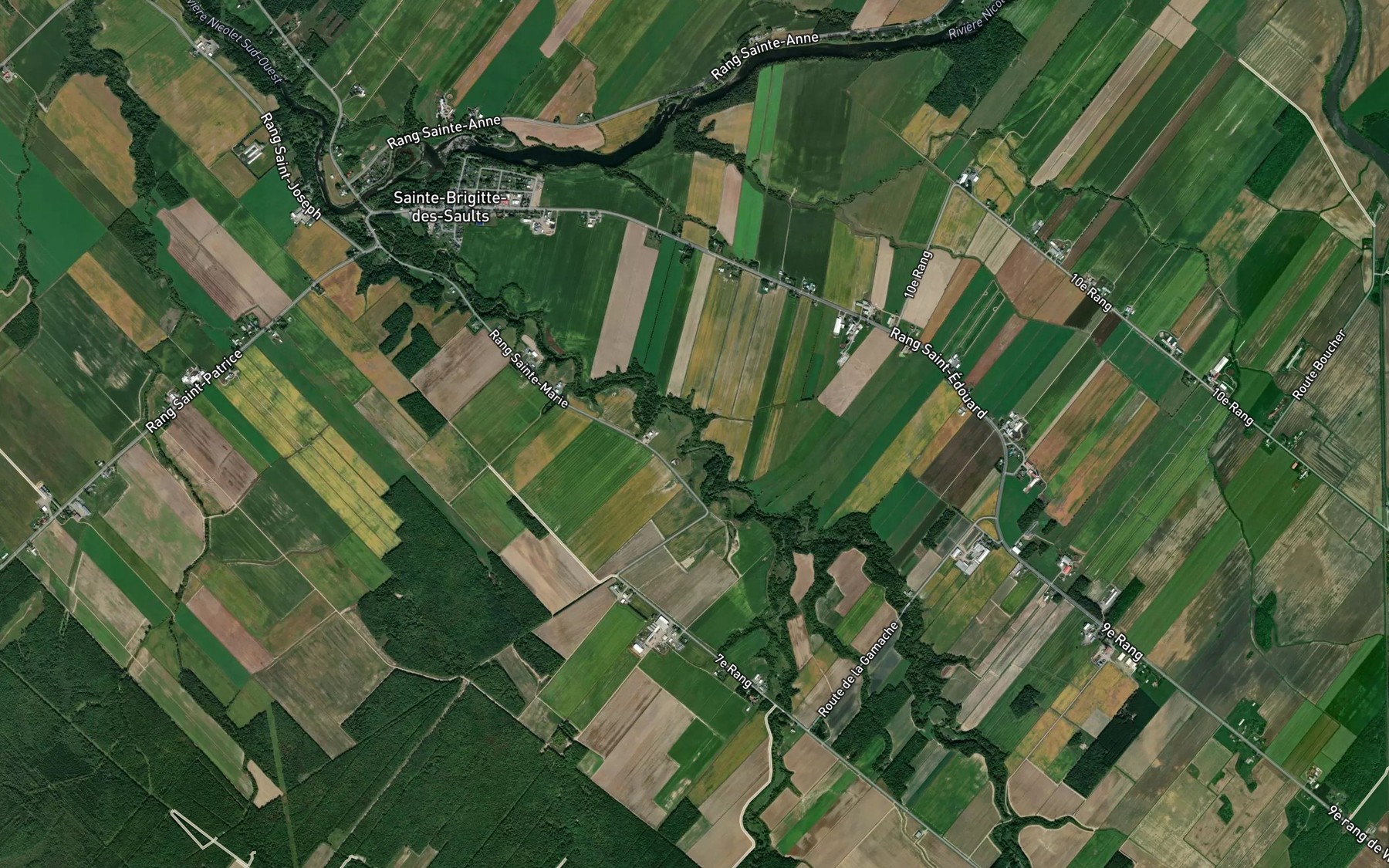 Satellite map of the Ruisseau Therrien