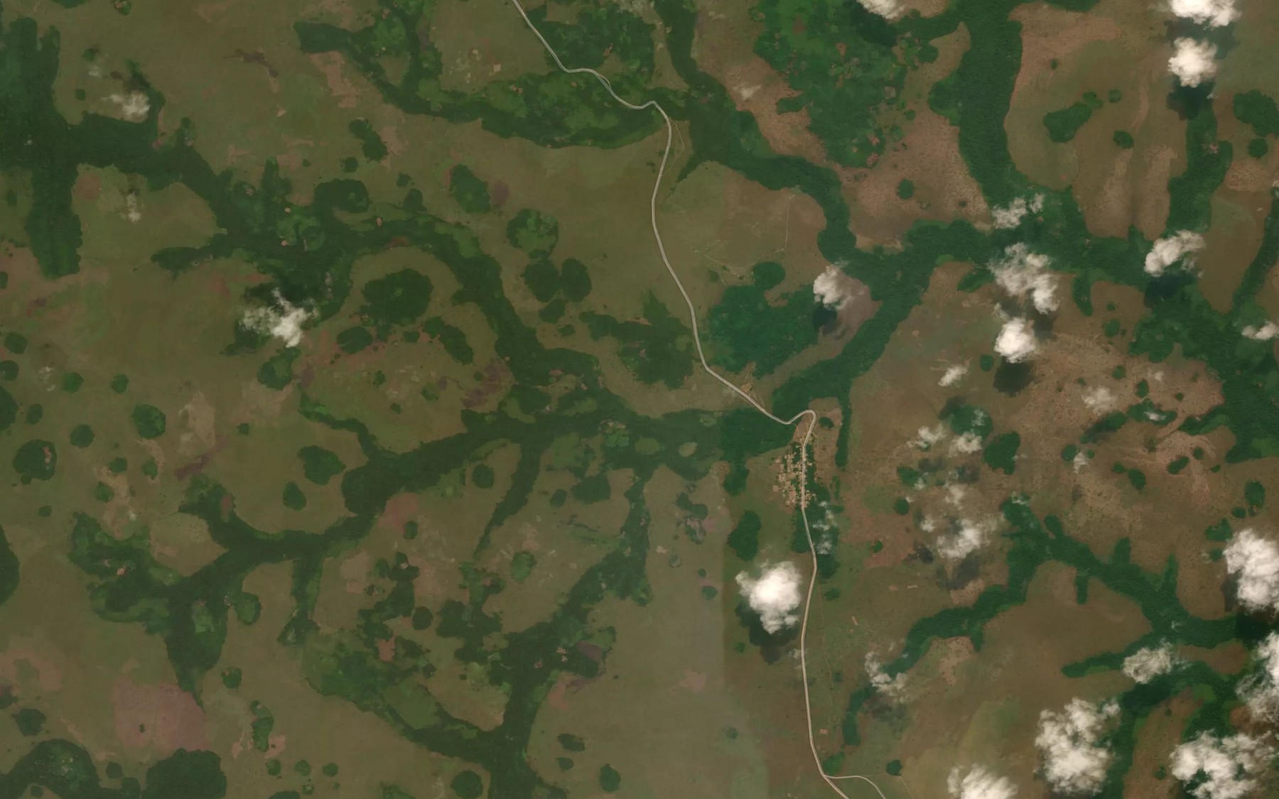 Satellite map of the Okou